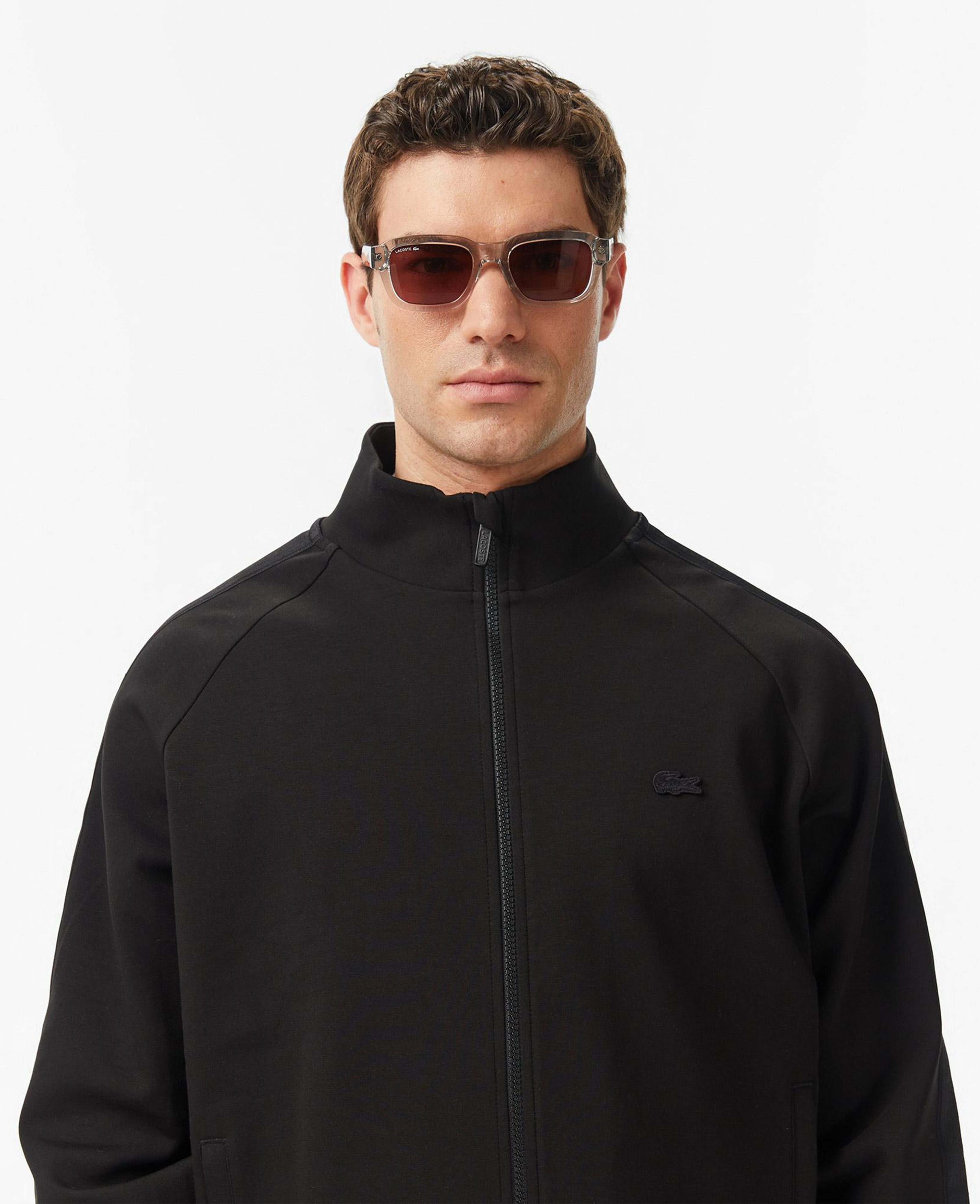 Erkek Classic Fit Dik Yaka Siyah Sweatshirt
