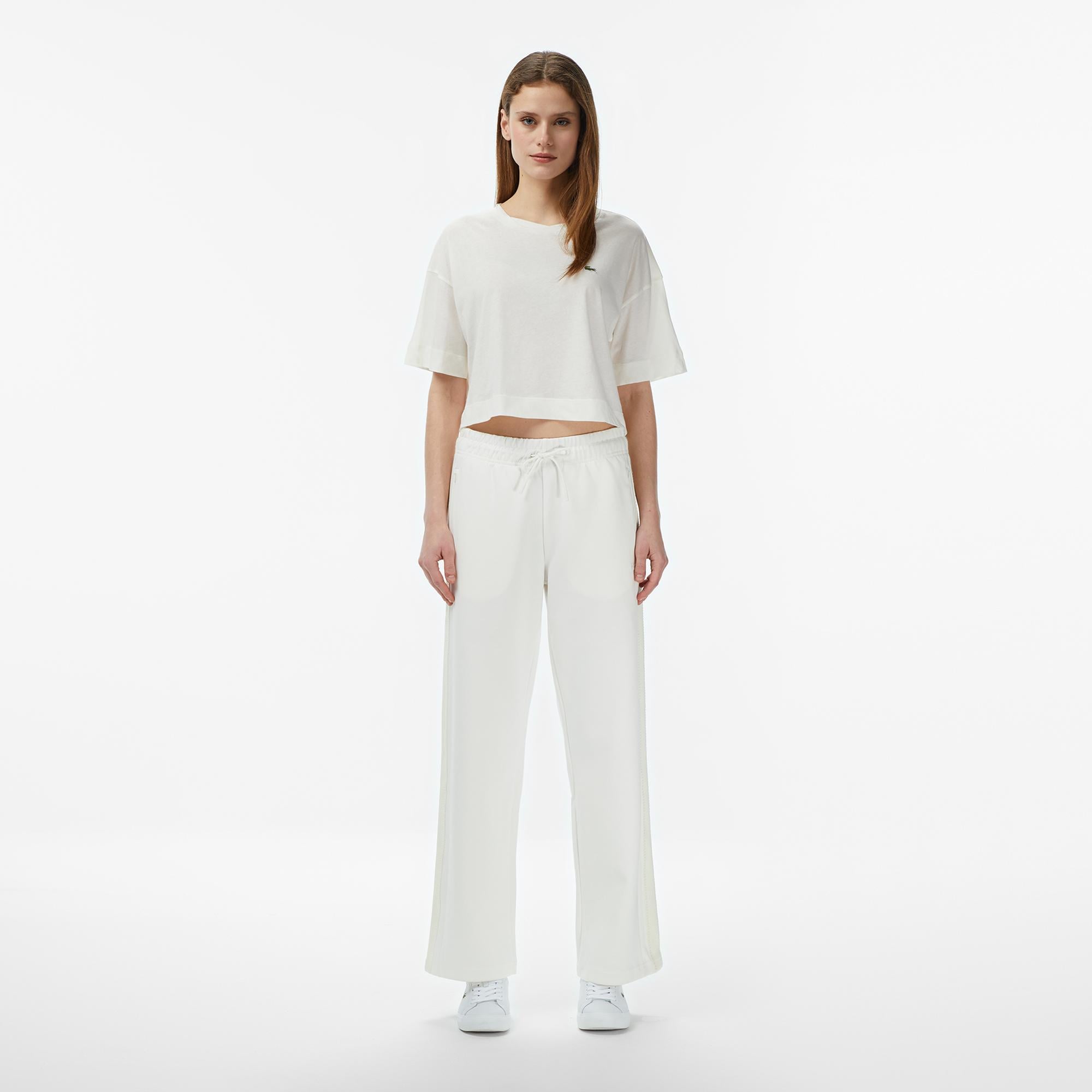 Lacoste Kadın Regular Fit Krem Eşofman Altı