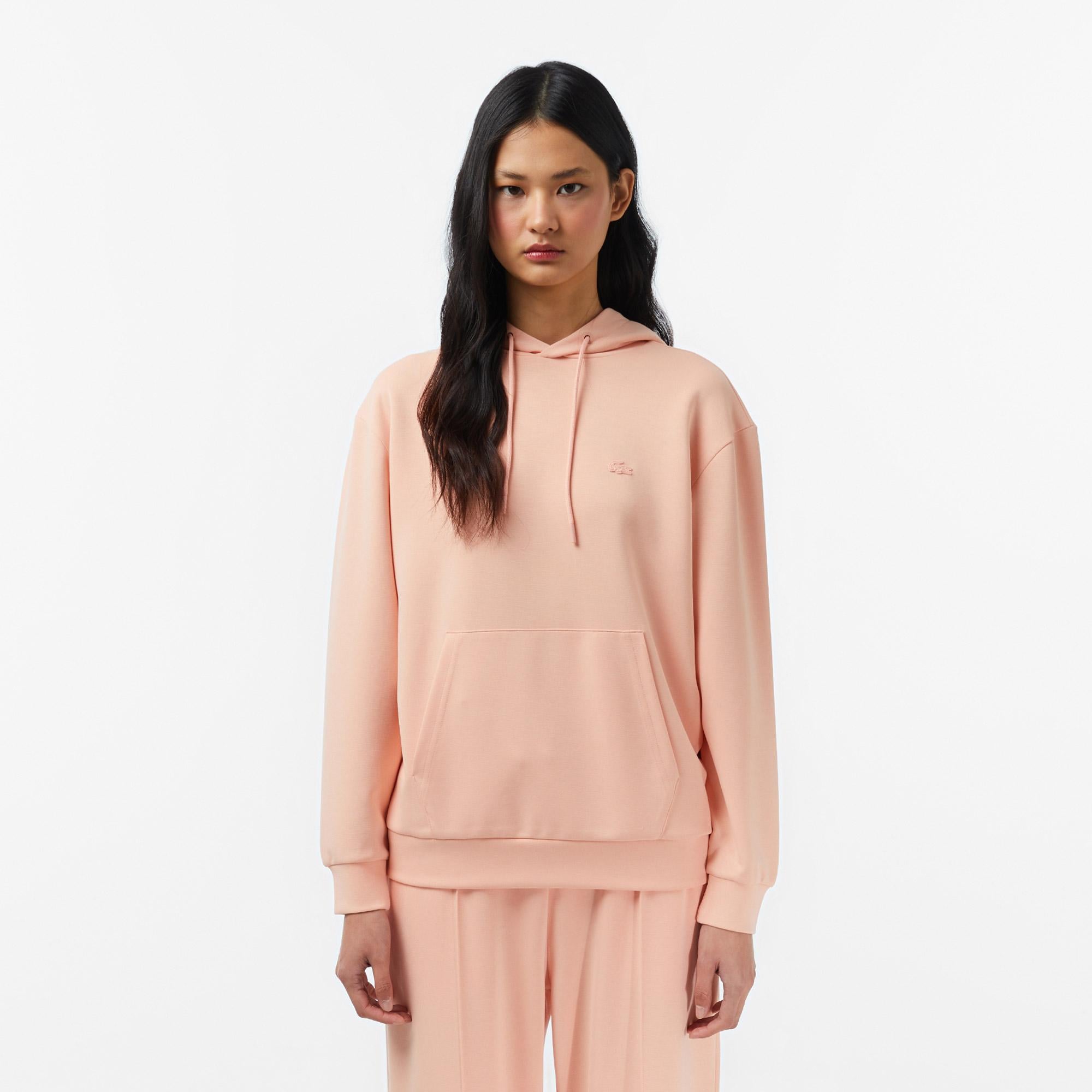 Lacoste Kadın Regular Fit Kapüşonlu Pembe Sweatshirt