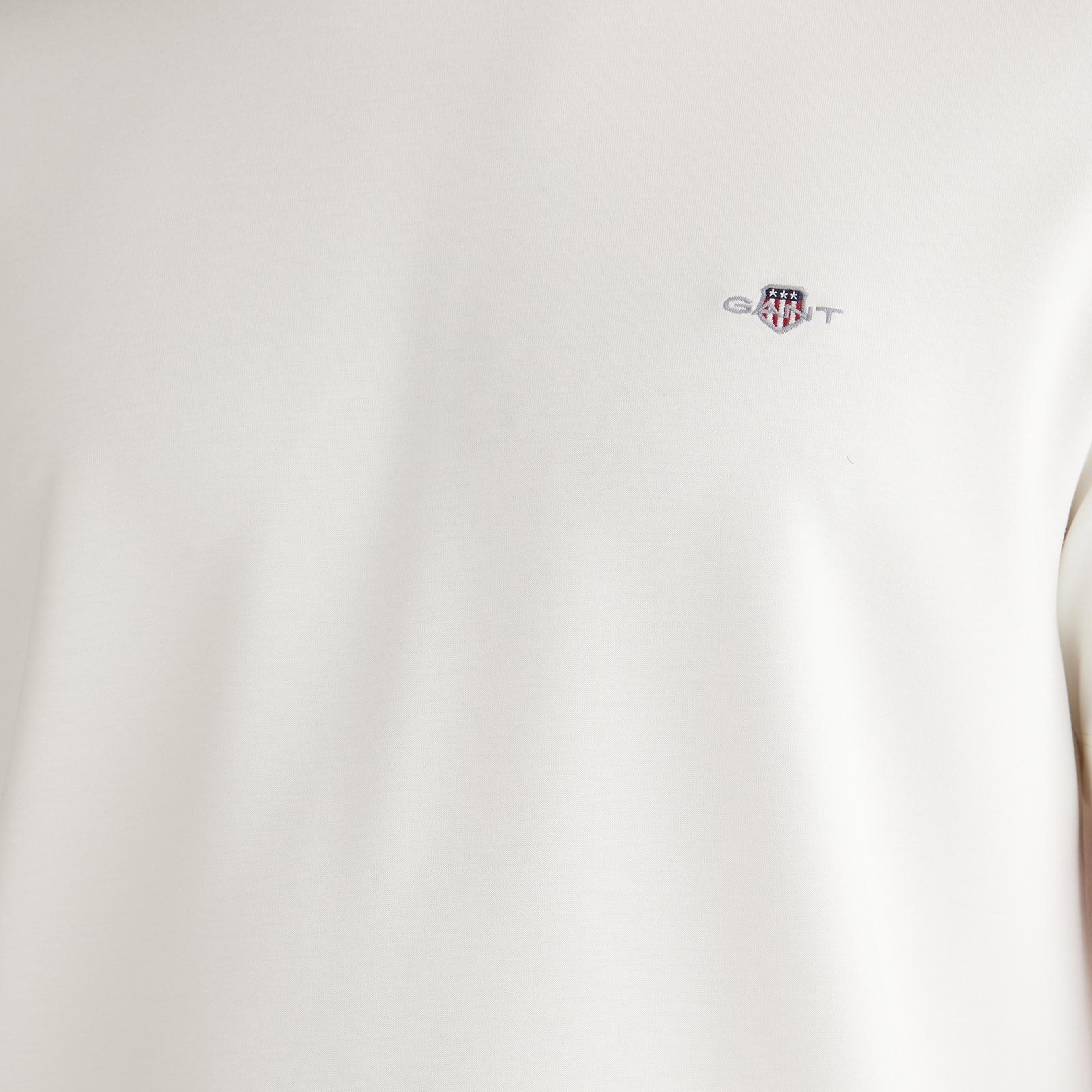 GANT Erkek Beyaz Regular Fit T-Shirt