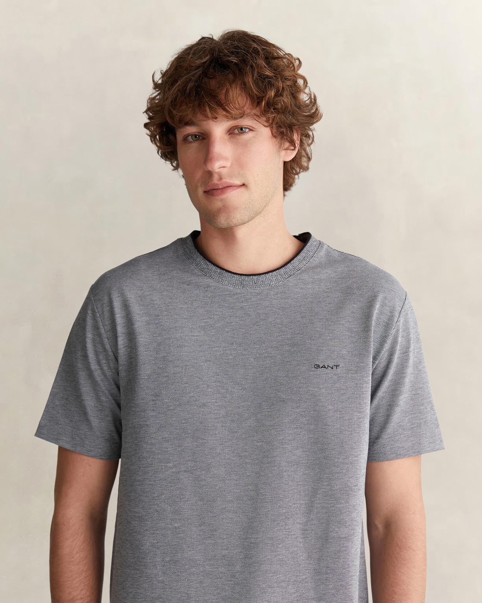GANT Erkek Siyah Bisiklet Yaka Regular Fit T-Shirt