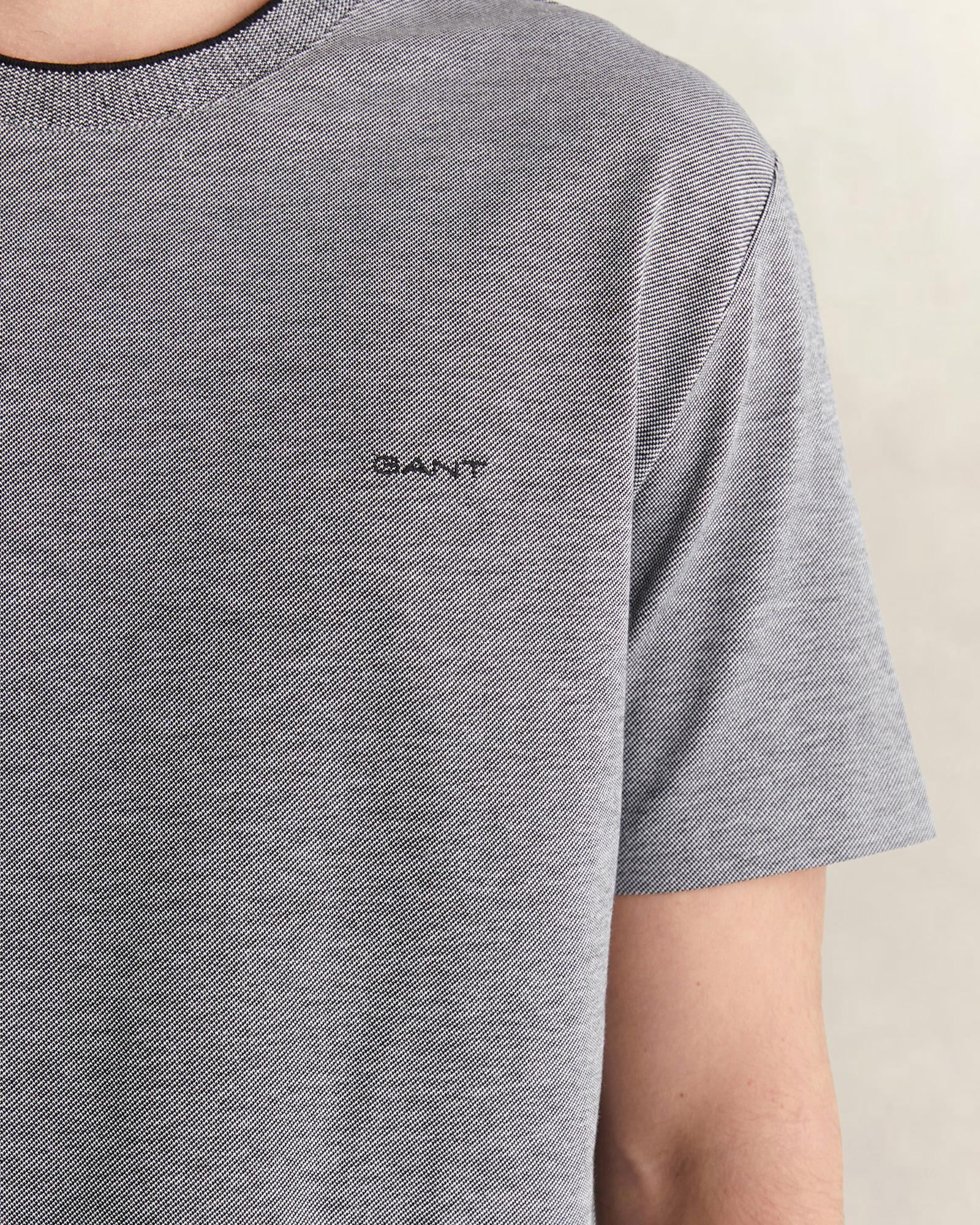 GANT Erkek Siyah Bisiklet Yaka Regular Fit T-Shirt