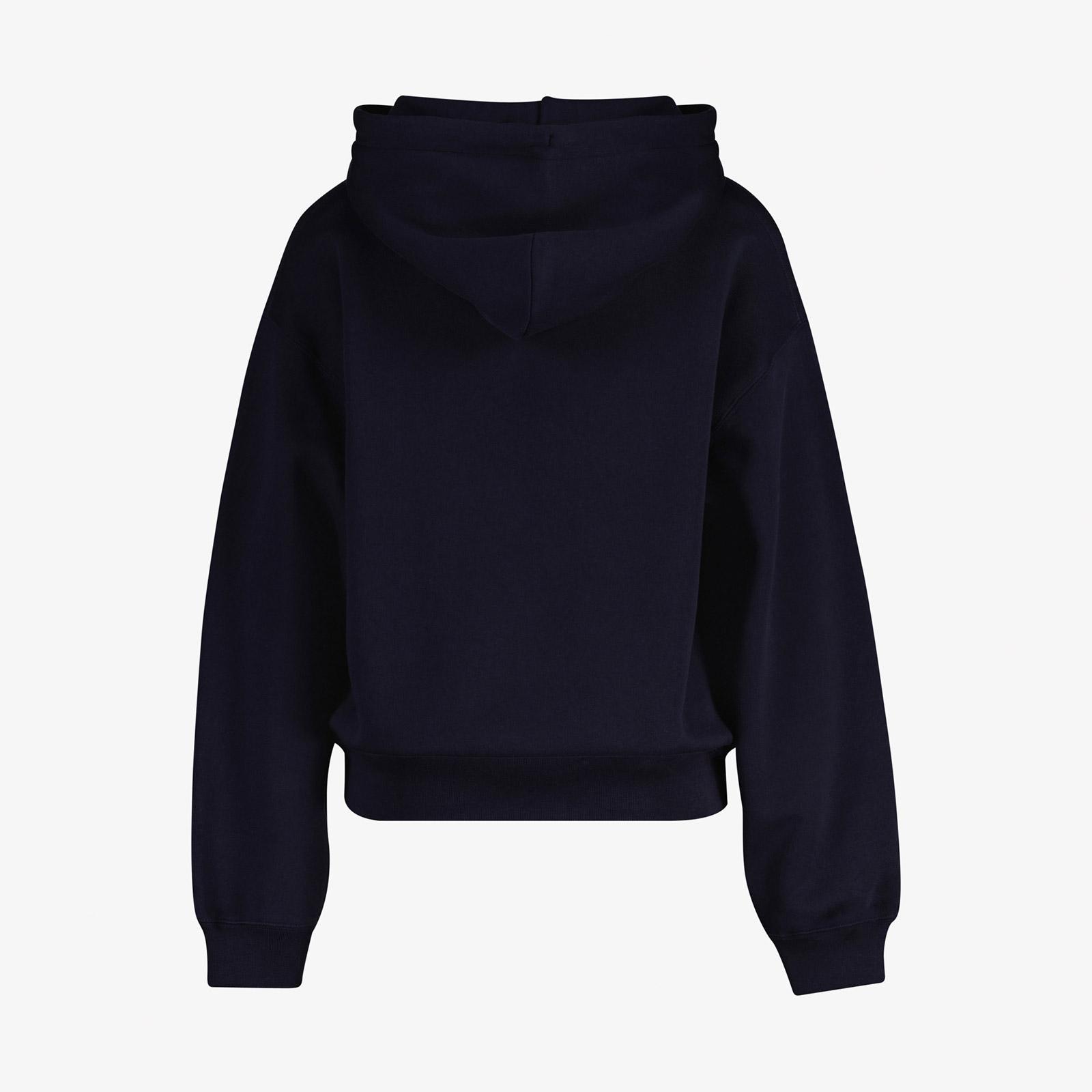 GANT Kadın Lacivert Relaxed Fit Kapüşonlu Logolu Sweatshirt
