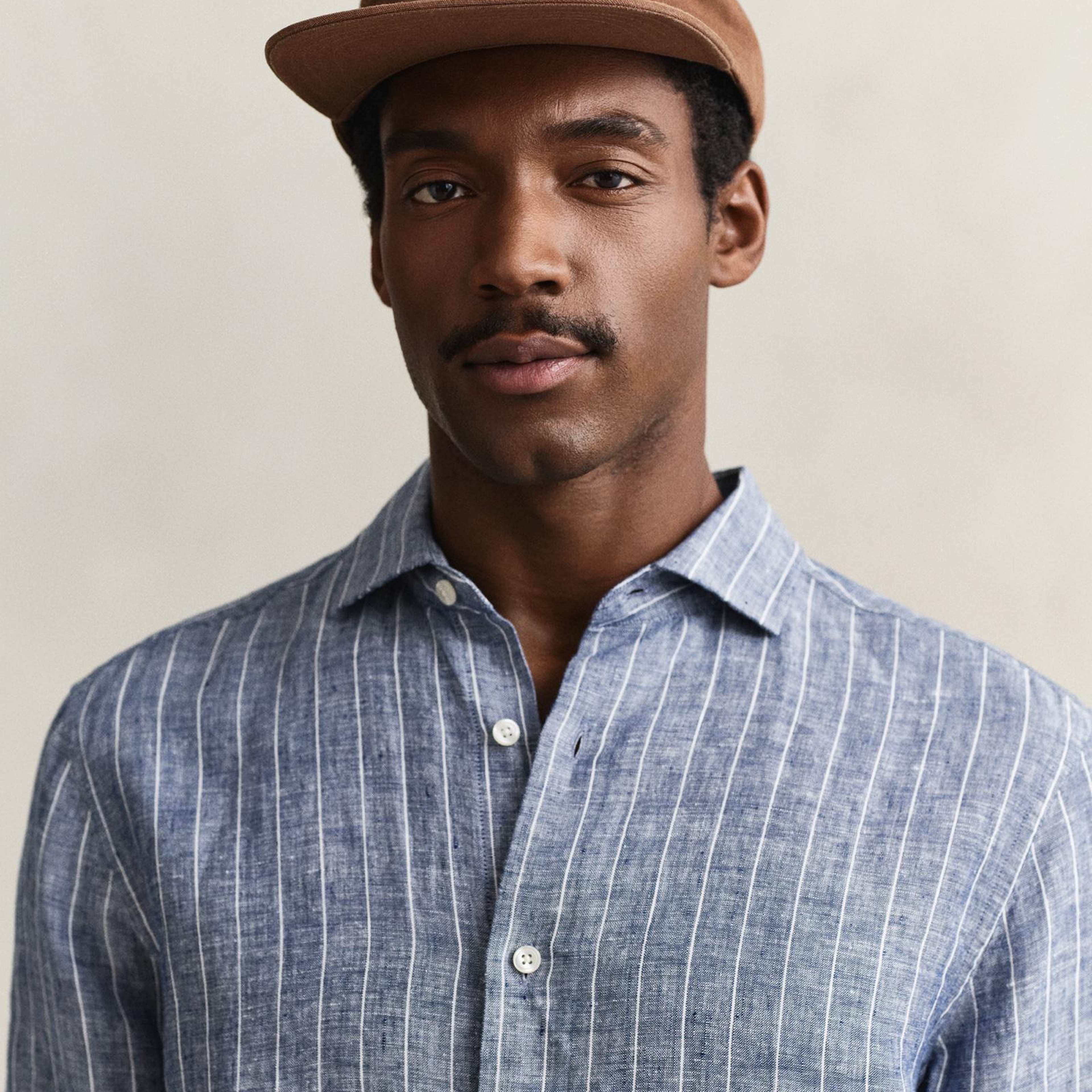 GANT Erkek Mavi Regular Fit Çizgili Gömlek