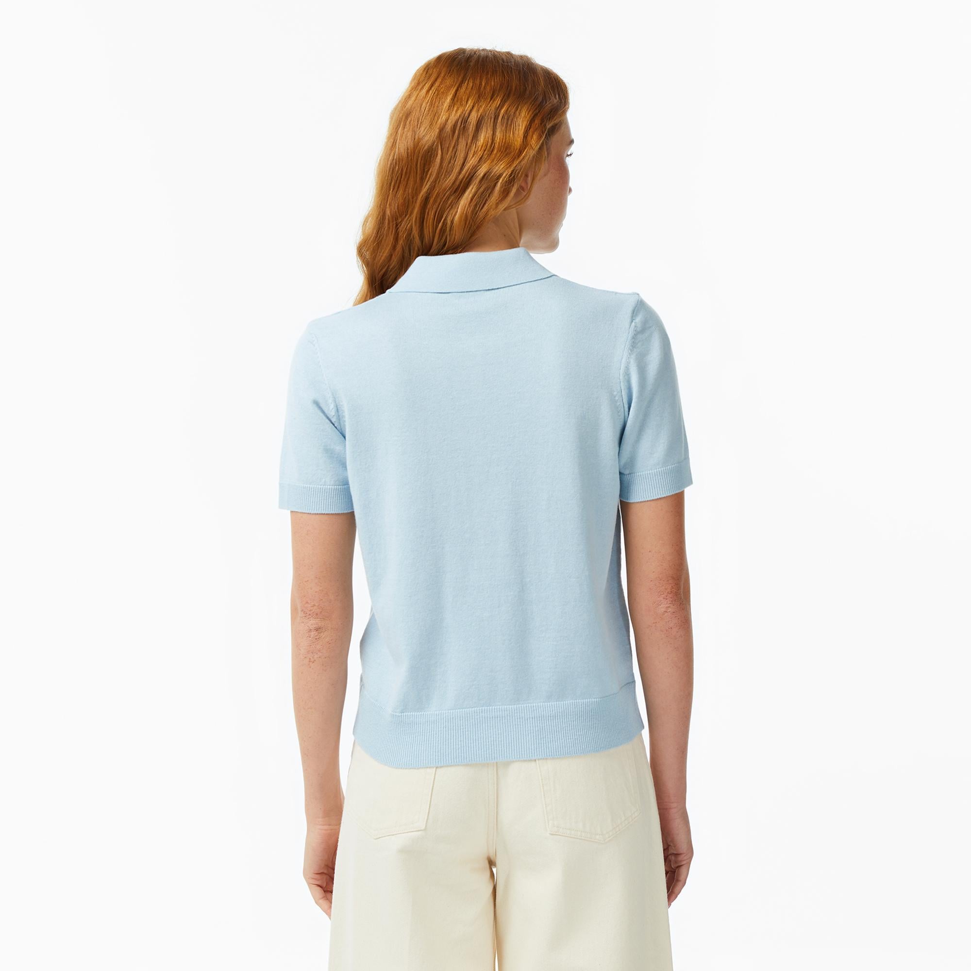 Nautica Kadın Mavi Regular Fit Triko Polo Yaka T-Shirt