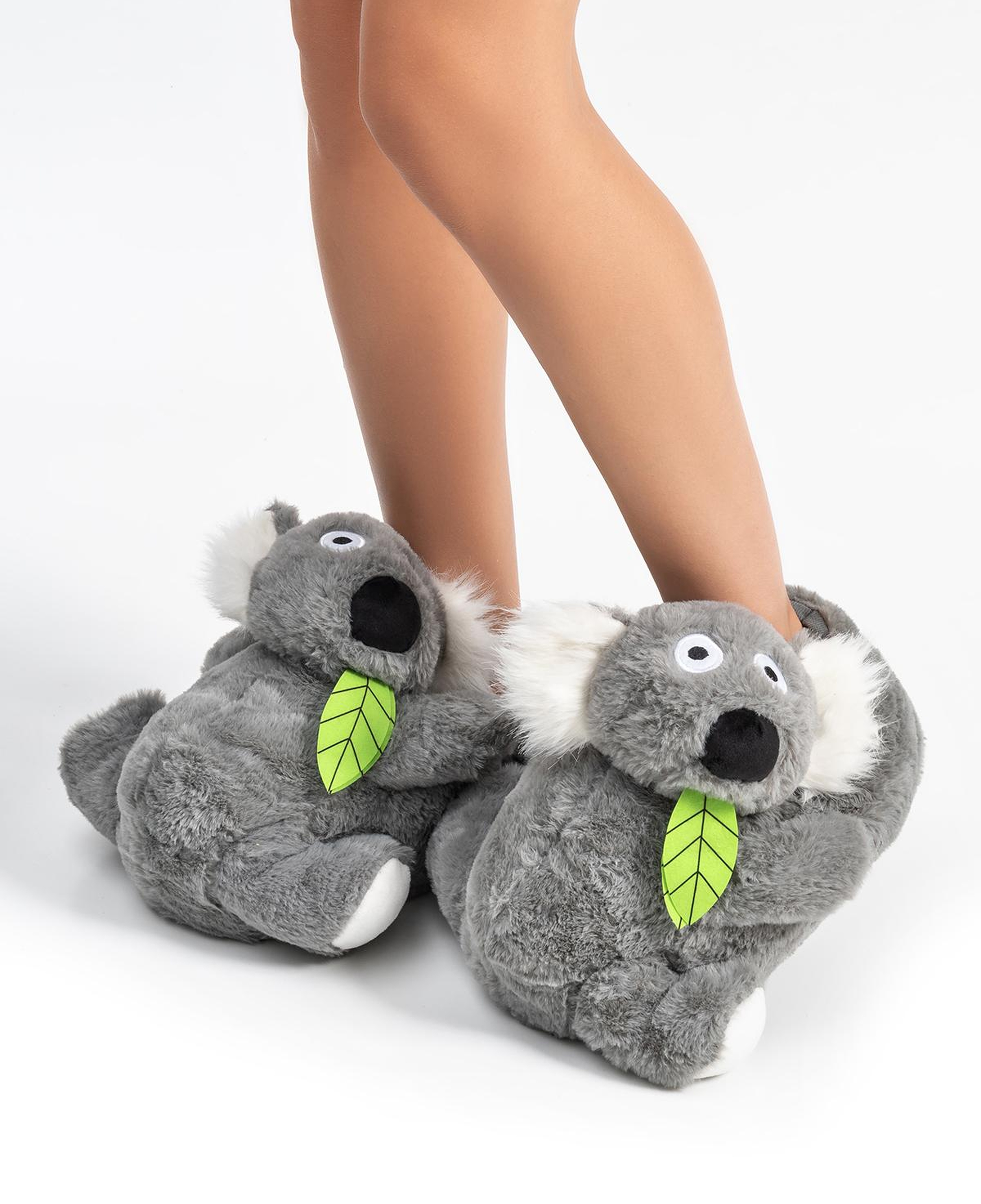 Koala Kadın,Garson Boy Hayvanlı Panduf Gri 36/41