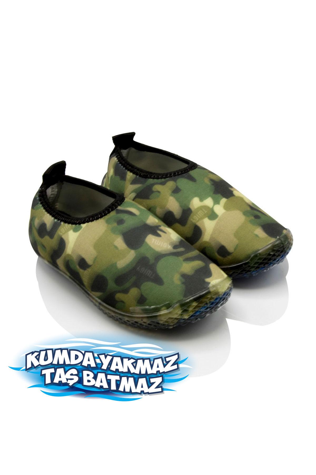 Kamuflaj Çocuk Deniz Ayakkabısı 20/29