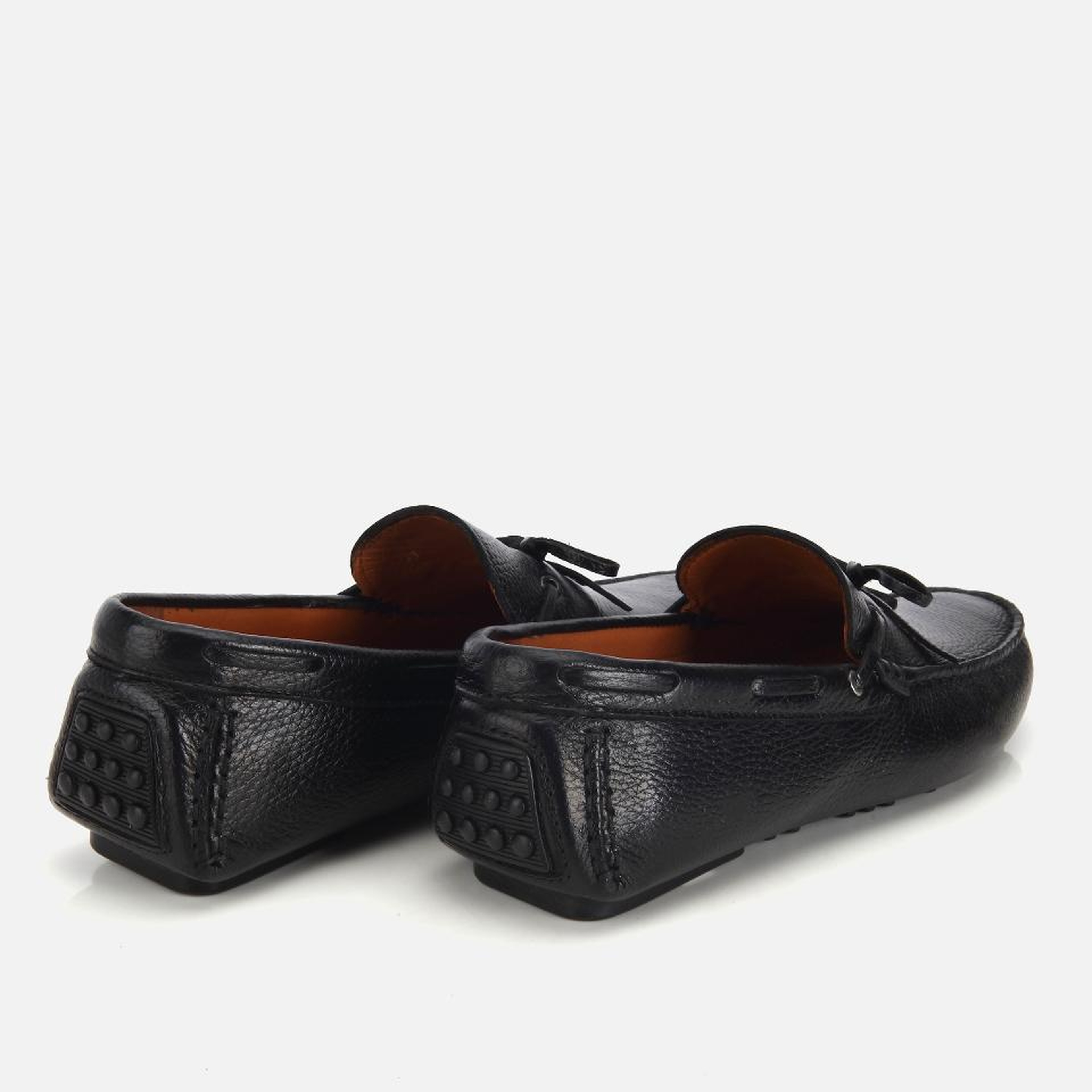 Erkek Deri Siyah Fiyonk Detaylı Günlük Loafer