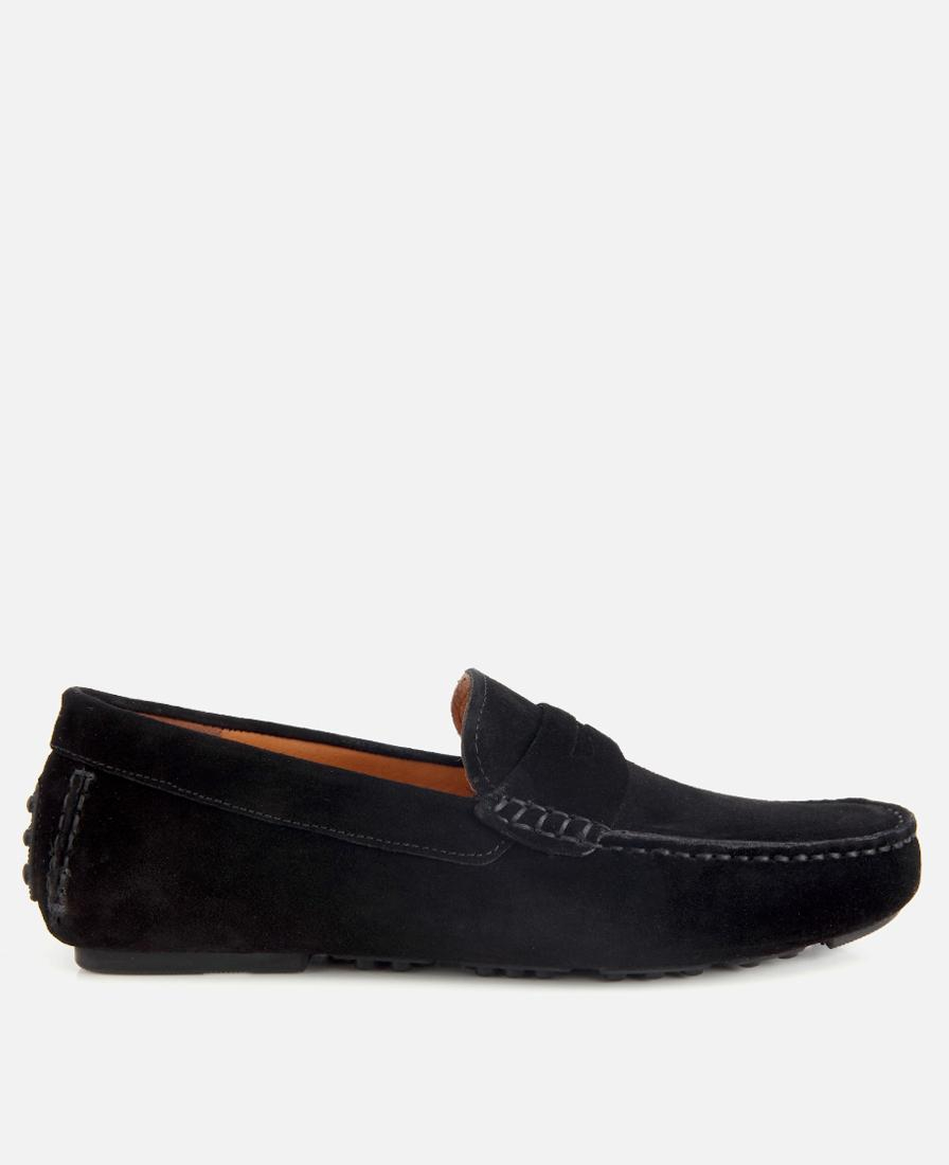 Erkek Süet Deri Siyah Rahat Günlük Loafer