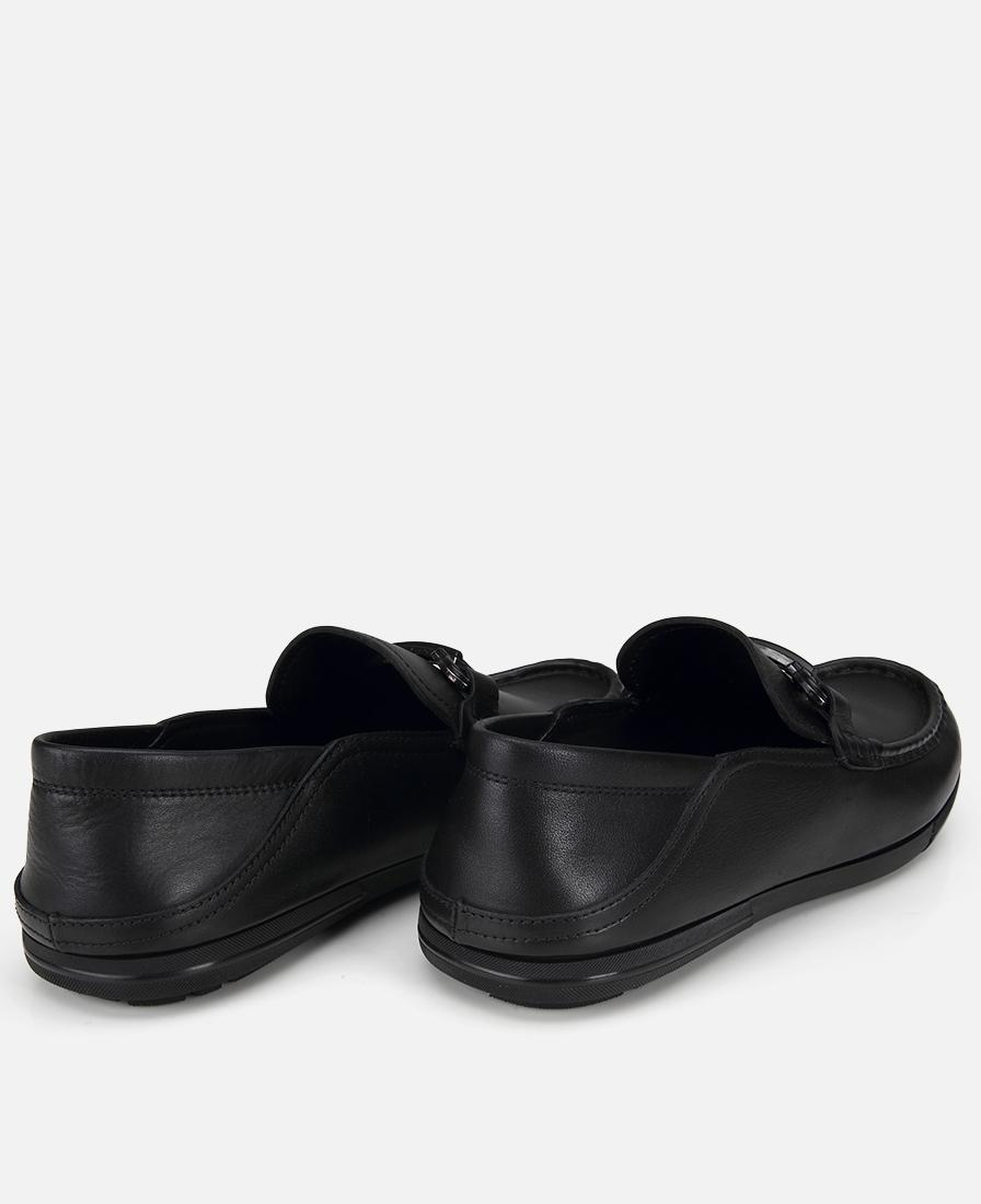 Erkek Deri Siyah Yumuşak Dokulu Tokalı Günlük Loafer