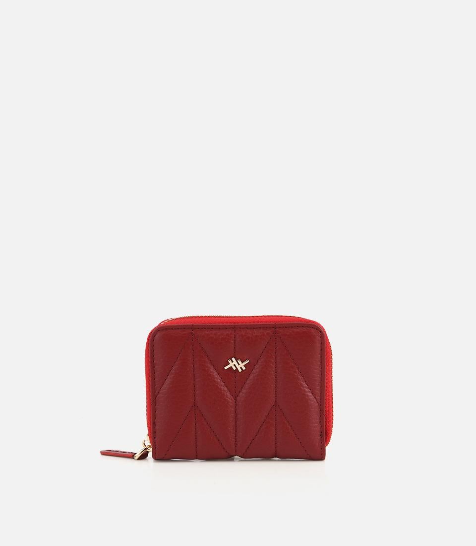Kadın Deri Bordo Mini Cüzdan