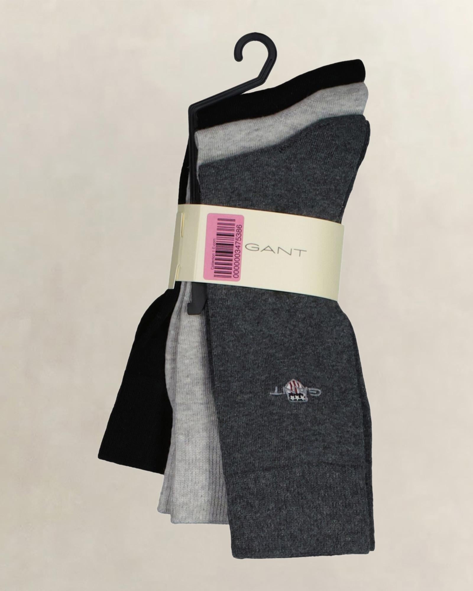 GANT Unisex Gri Logolu Çorap