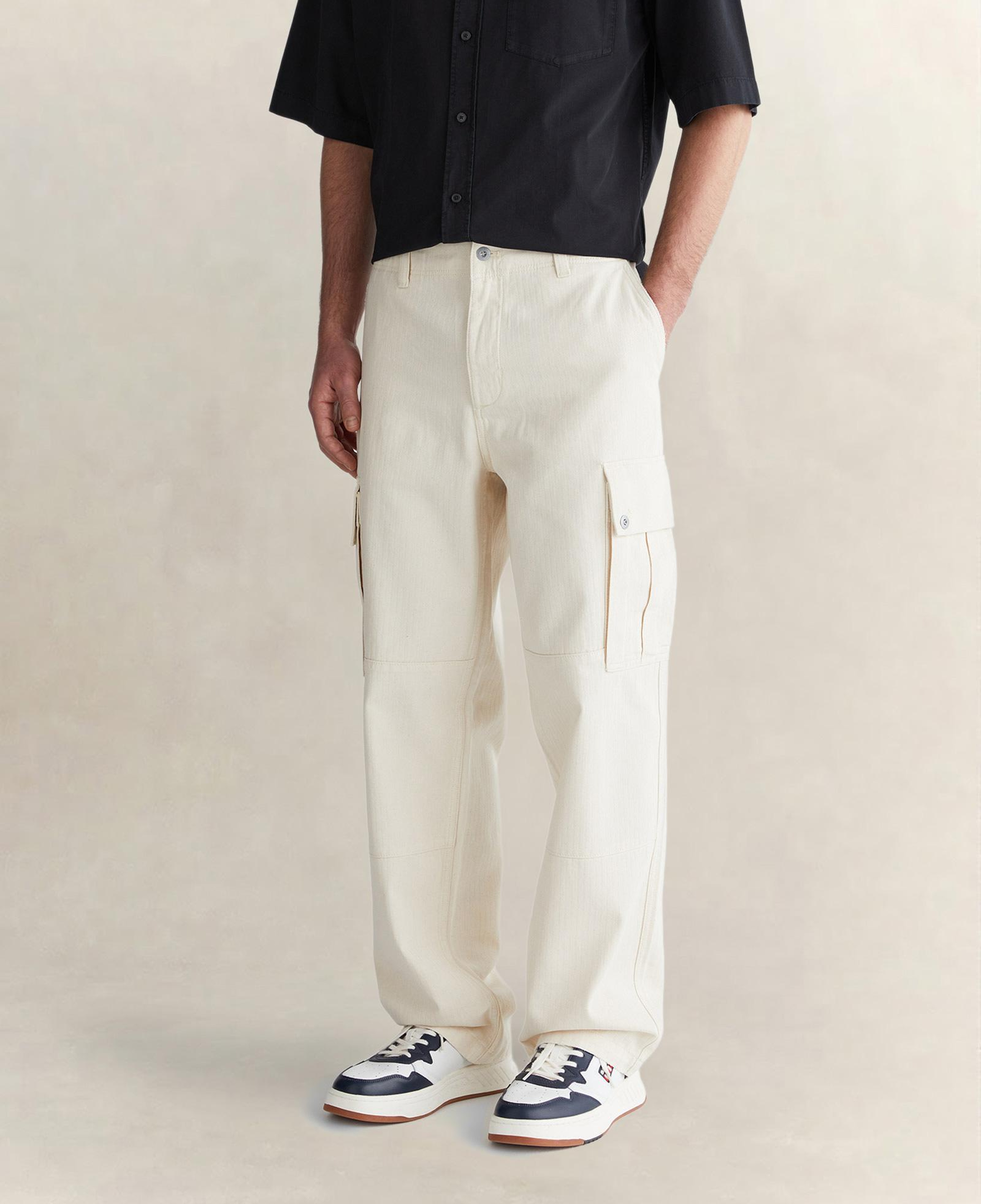 GANT Erkek Krem Relaxed Fit Kargo Pantolon