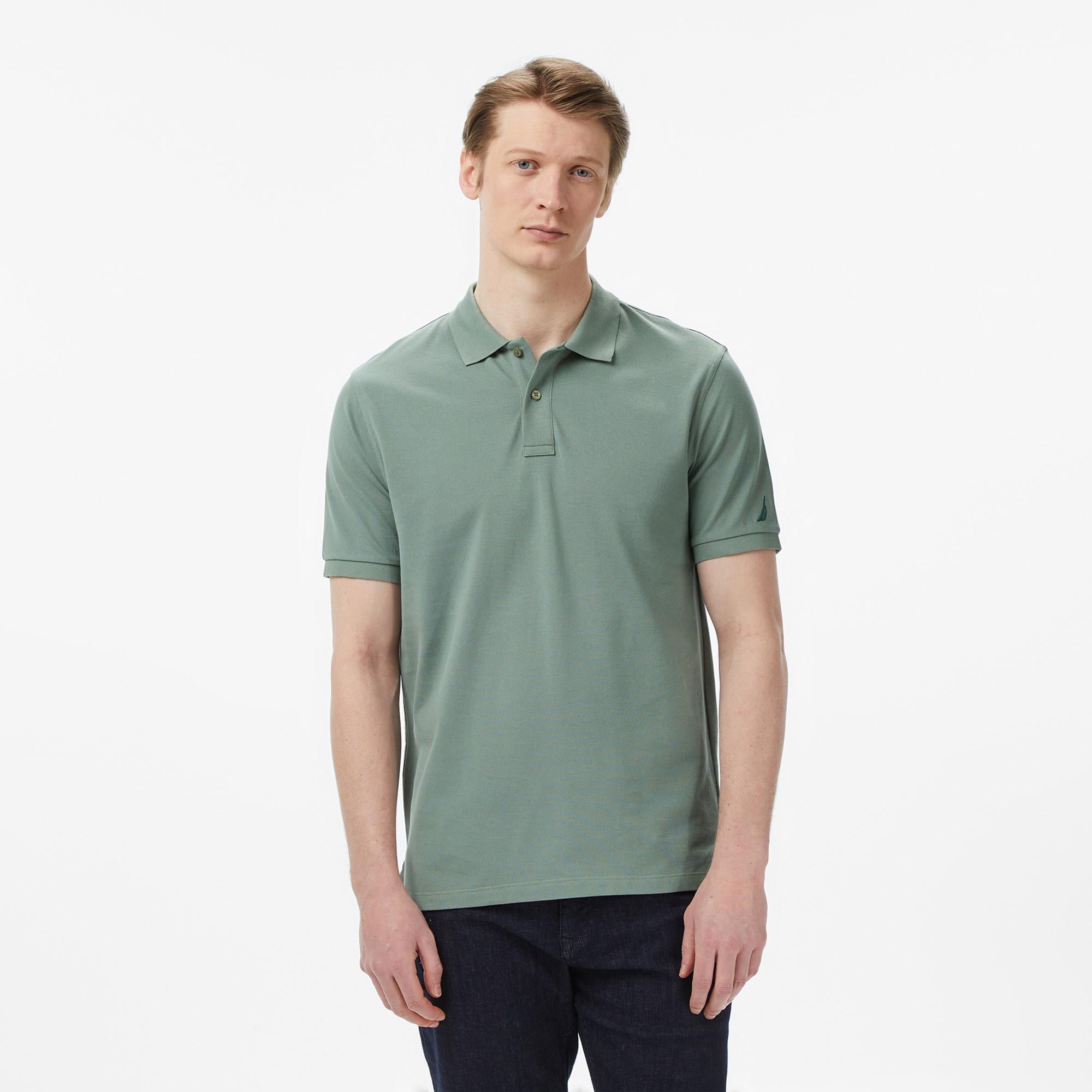 Nautica Erkek Yeşil Regular Fit Polo Yaka T-Shirt