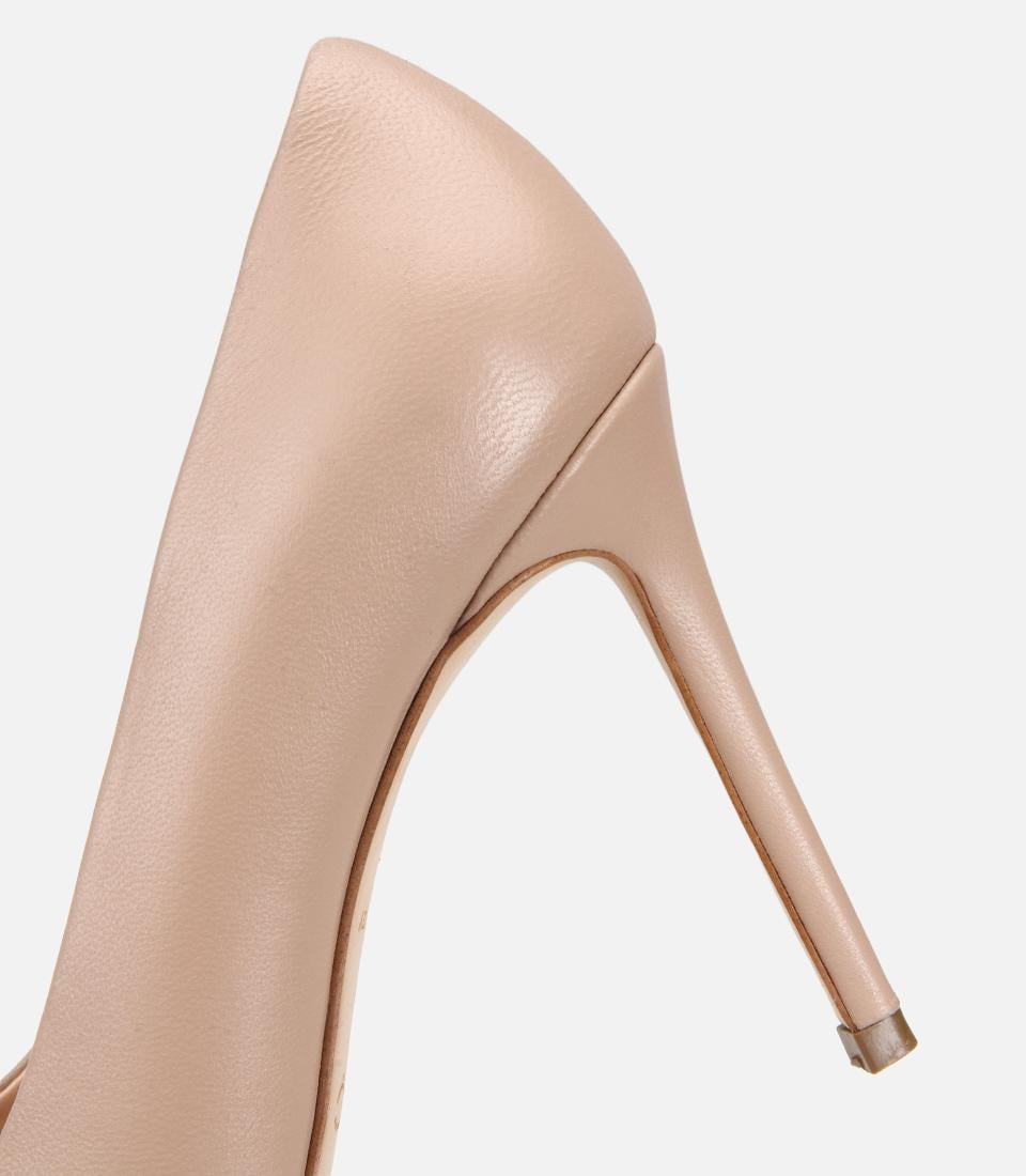 Kadın Deri Bej Yüksek Topuklu Stiletto