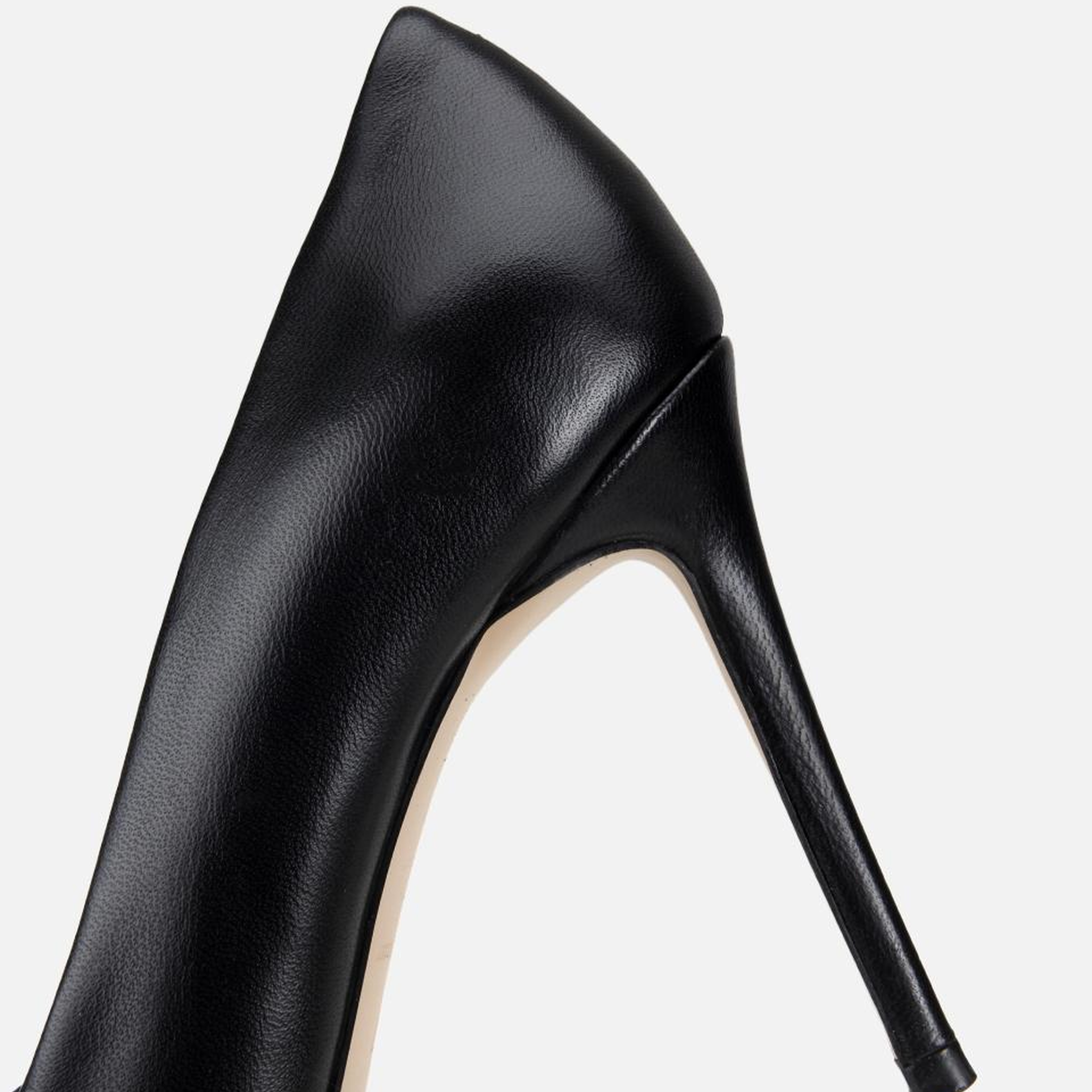 Kadın Deri Siyah Yüksek Topuklu Stiletto