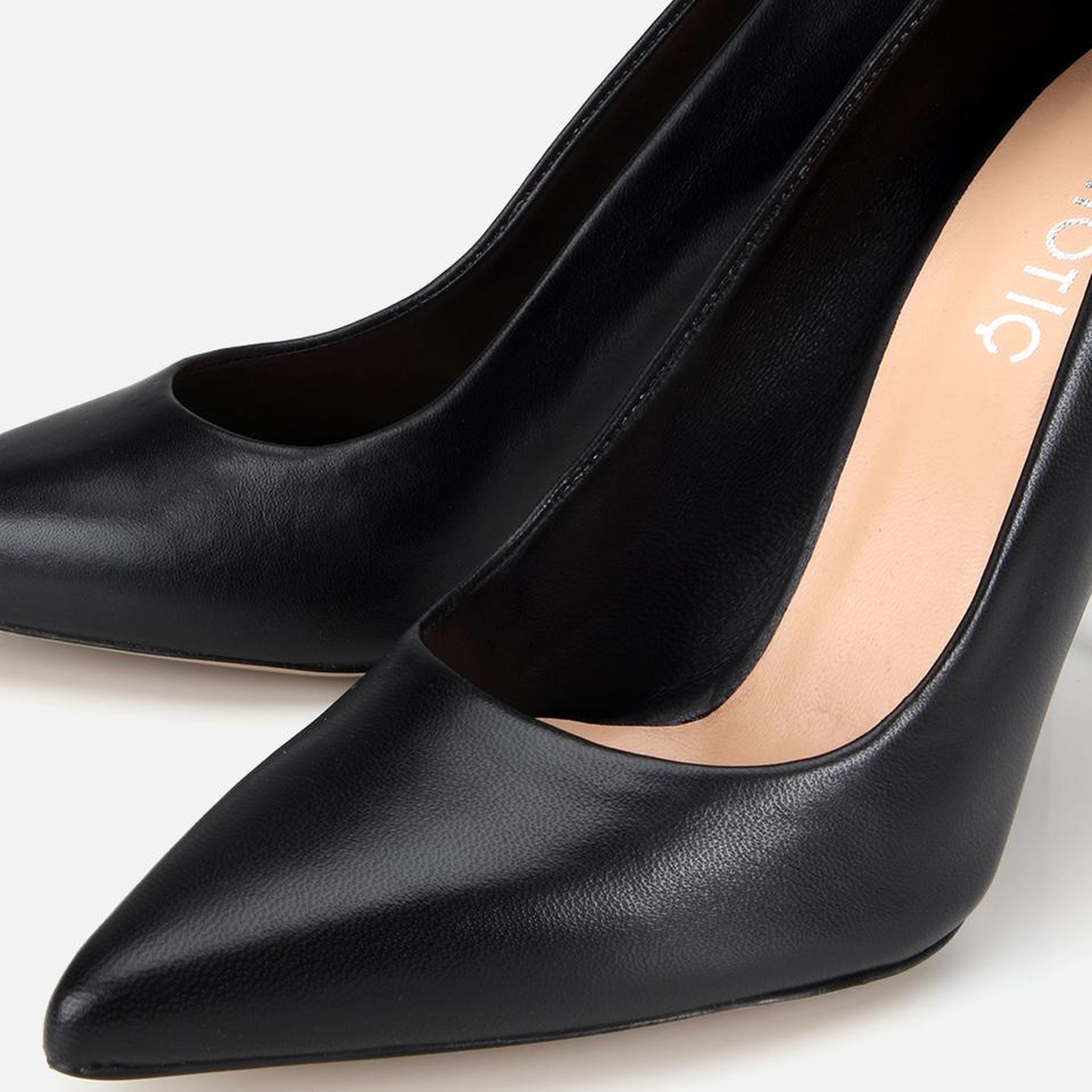 Kadın Deri Siyah Yüksek Topuklu Stiletto