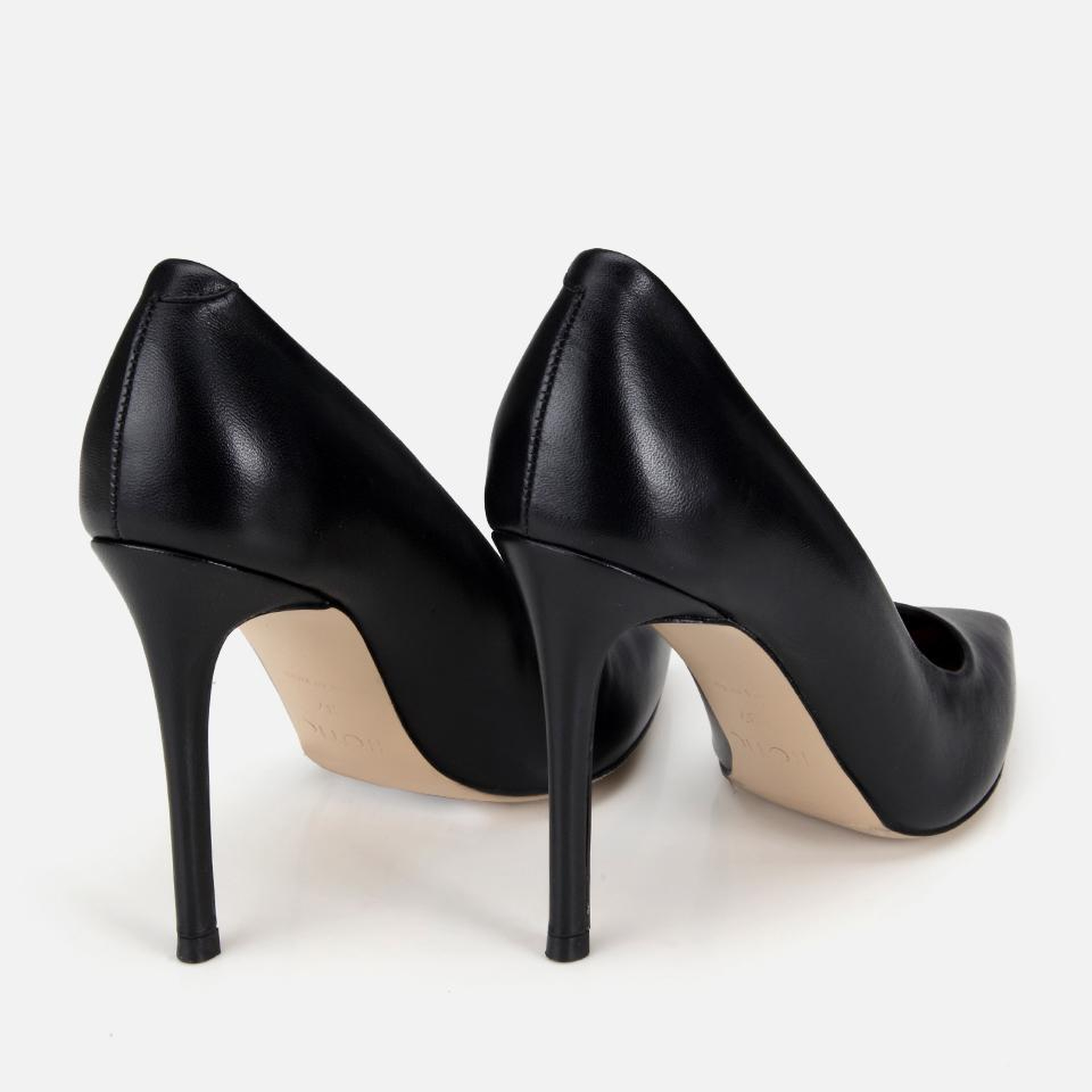 Kadın Deri Siyah Yüksek Topuklu Stiletto