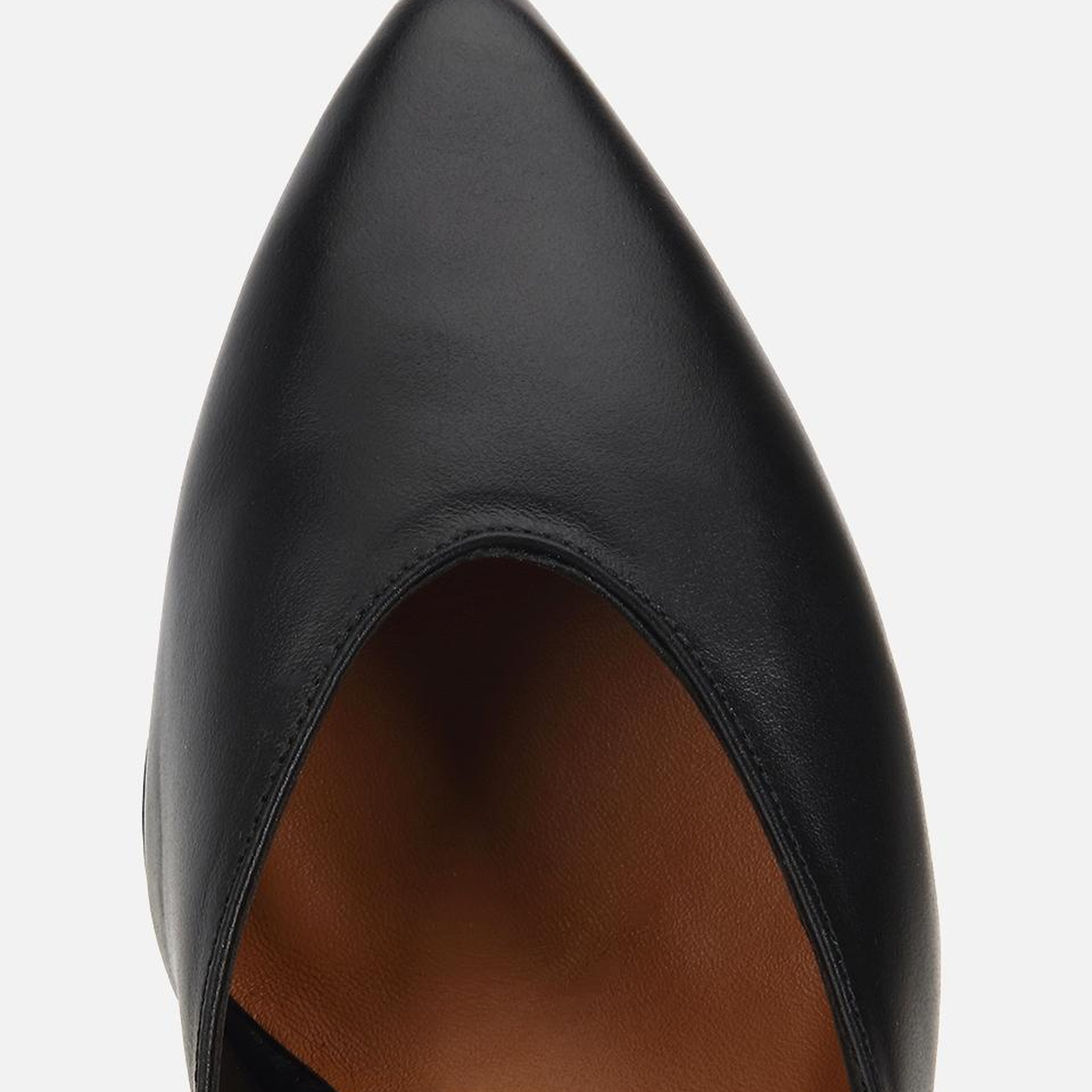 Kadın Deri Siyah Kısa Topuklu Stiletto