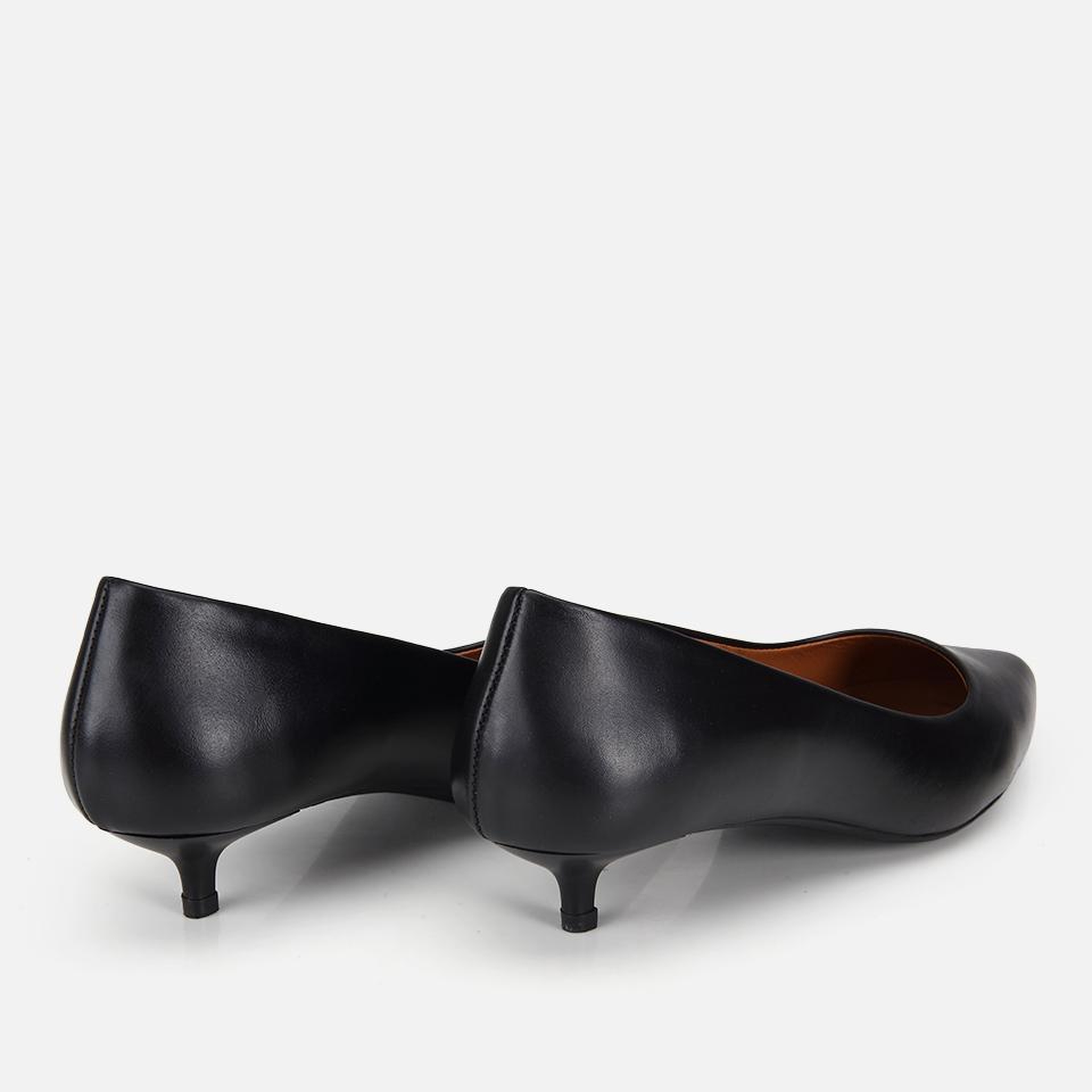 Kadın Deri Siyah Mini Topuklu Klasik Stiletto