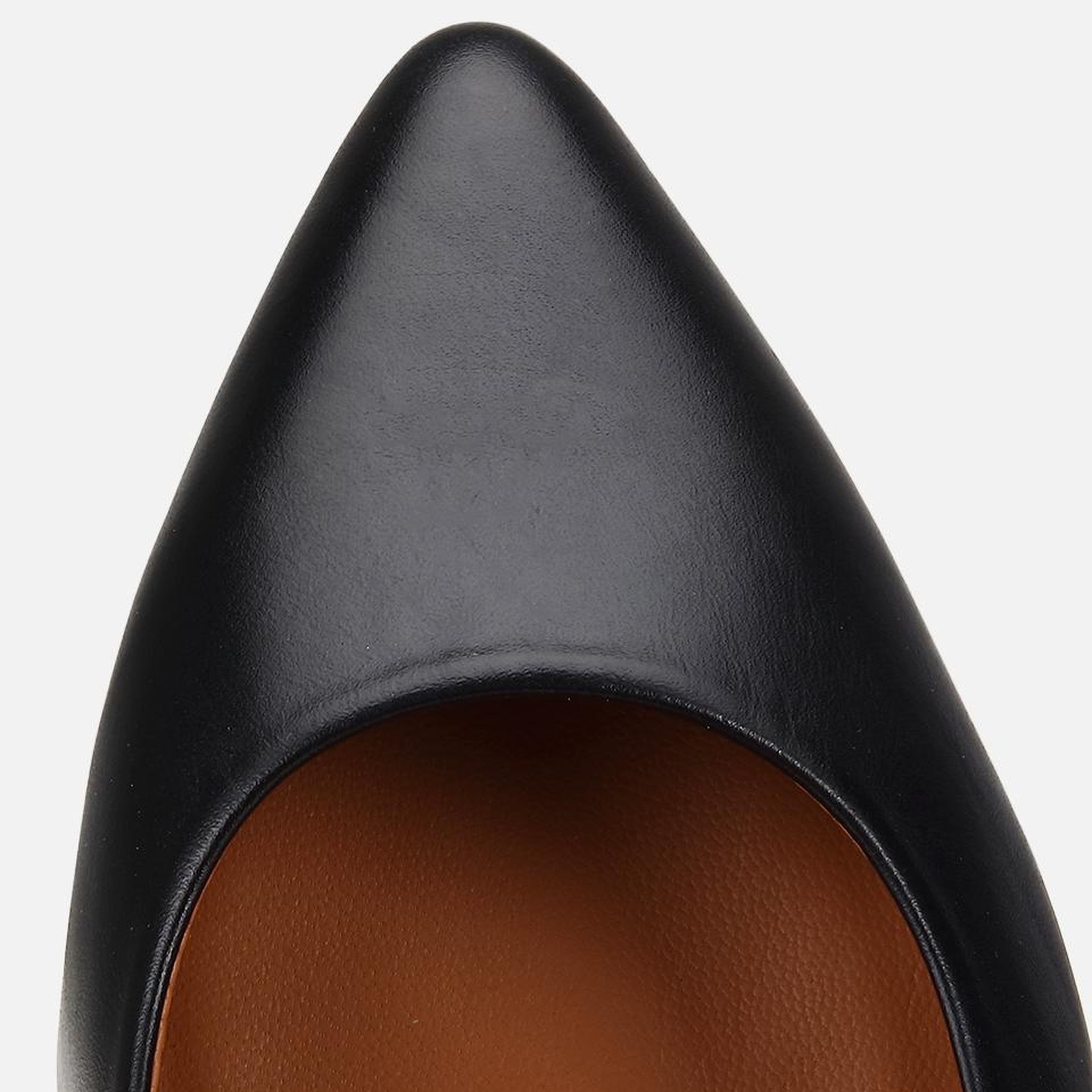 Kadın Deri Siyah Mini Topuklu Klasik Stiletto