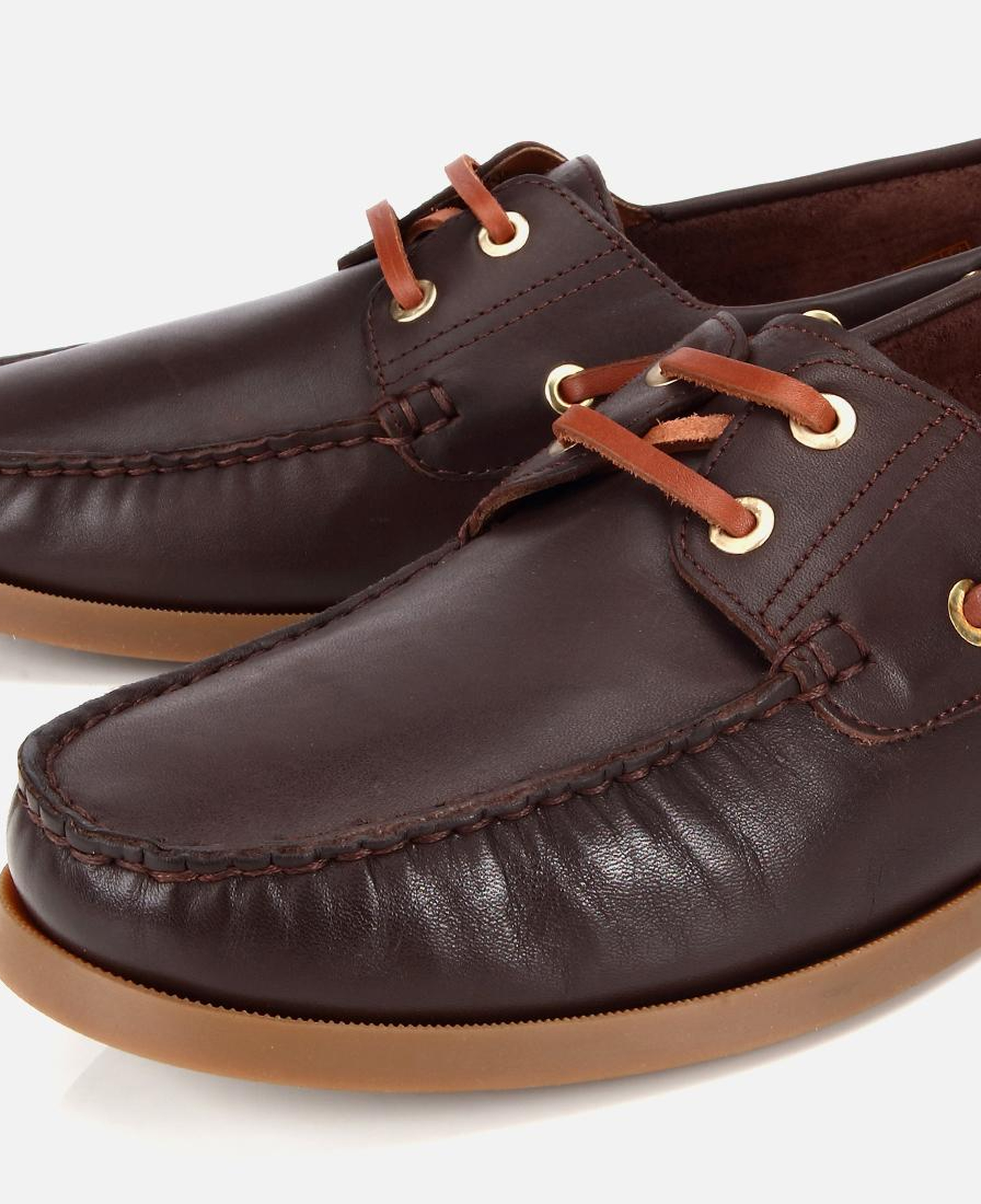 Erkek Deri Kahverengi Bağcık Detaylı Günlük Loafer