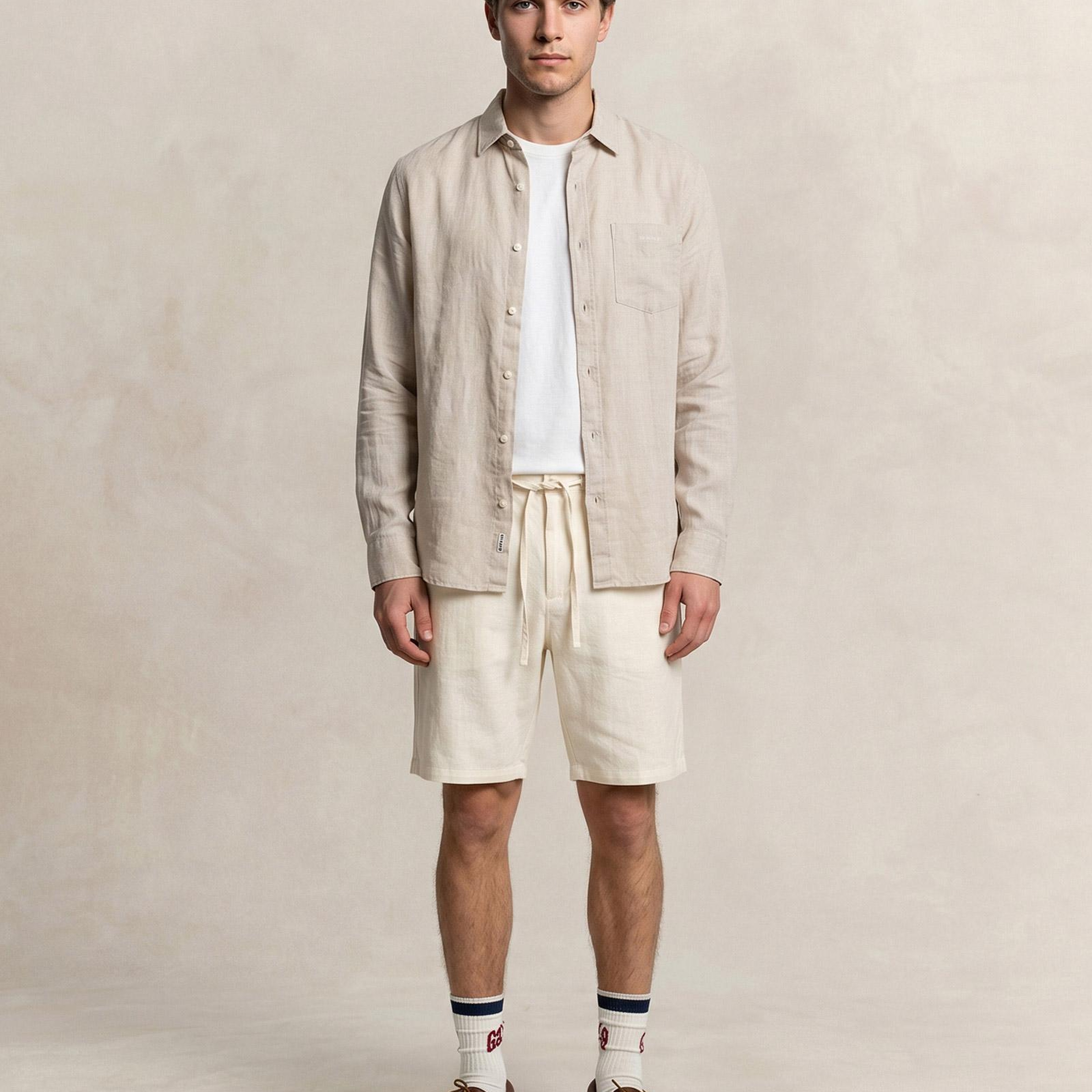 GANT Erkek Bej Regular Fit Gömlek