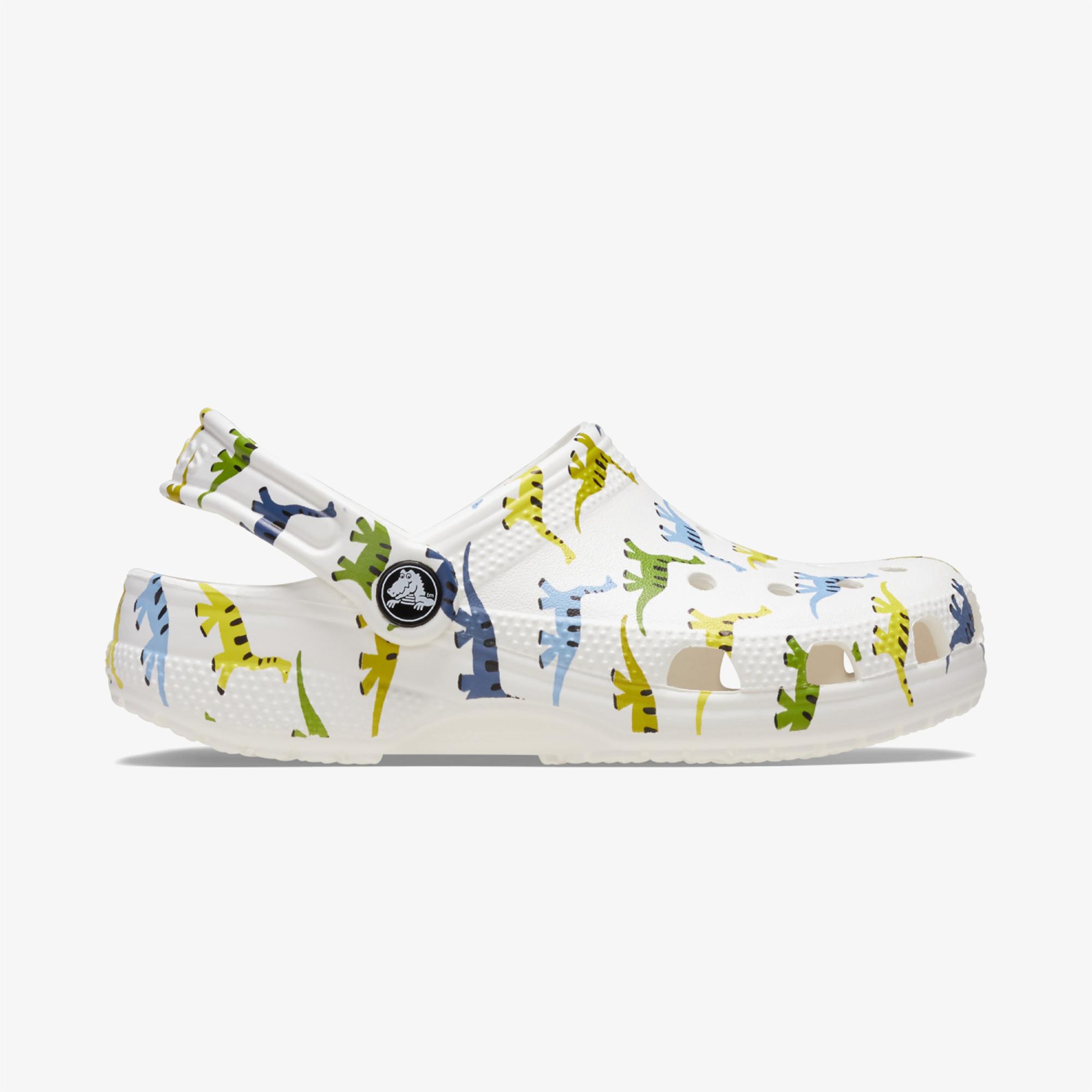 Crocs Classic Character Print K Çocuk Beyaz Terlik