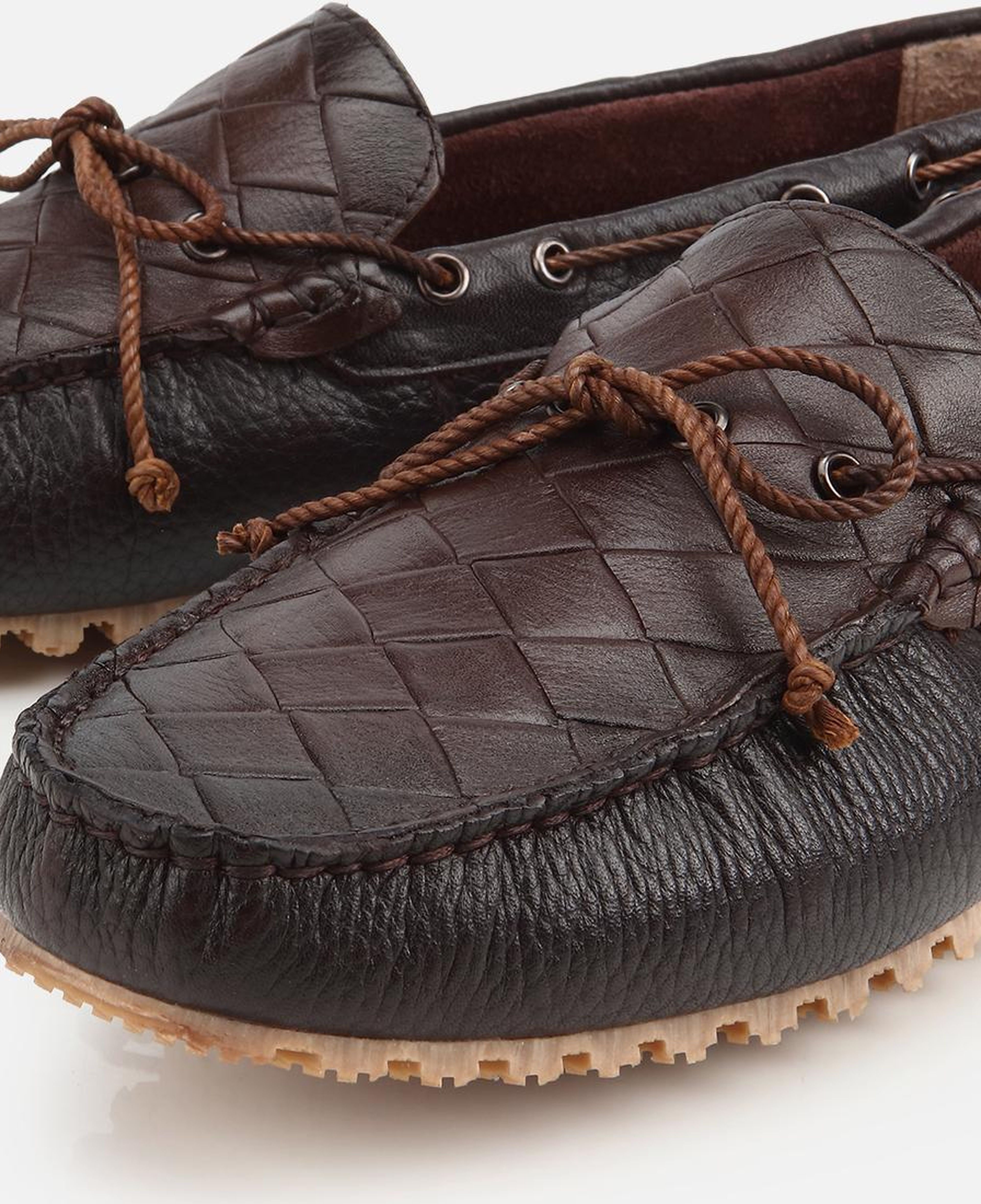 Erkek Deri Kahverengi Kroko Detaylı Günlük Loafer