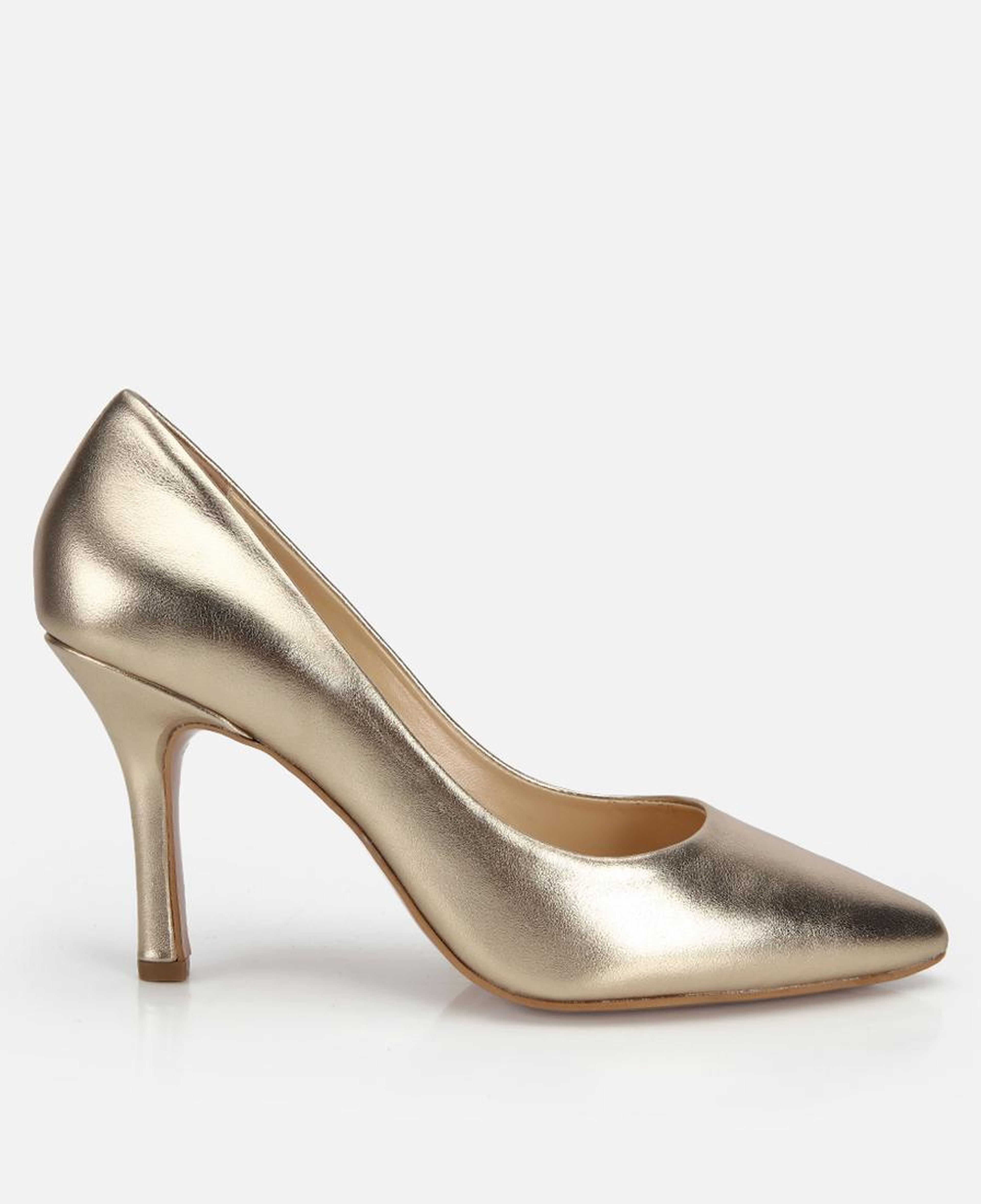Kadın Deri Gold Yumuşak Dokulu Stiletto