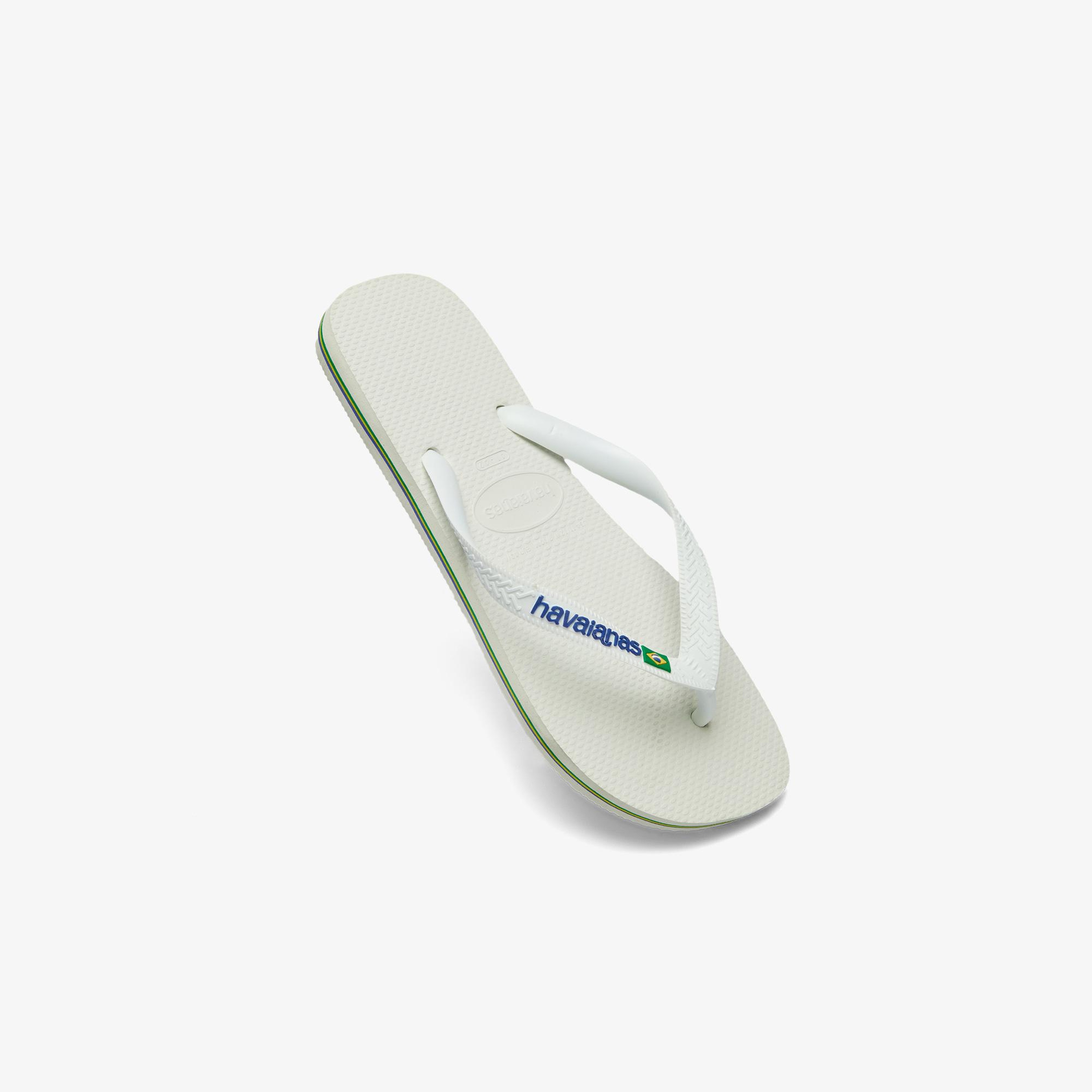 Havaianas Brasil Logo Unisex Beyaz Terlik