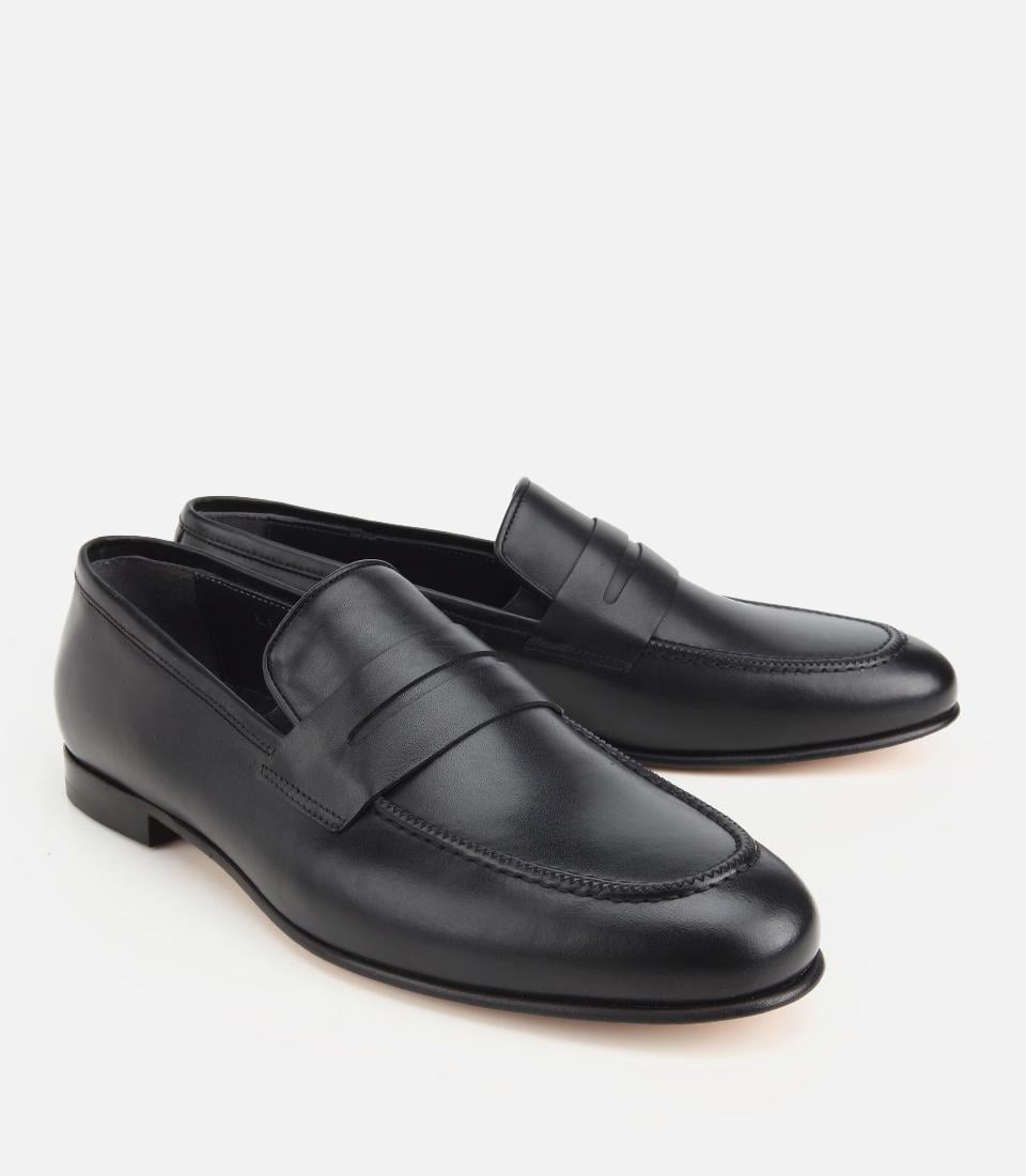 Erkek Deri Siyah Klasik Loafer