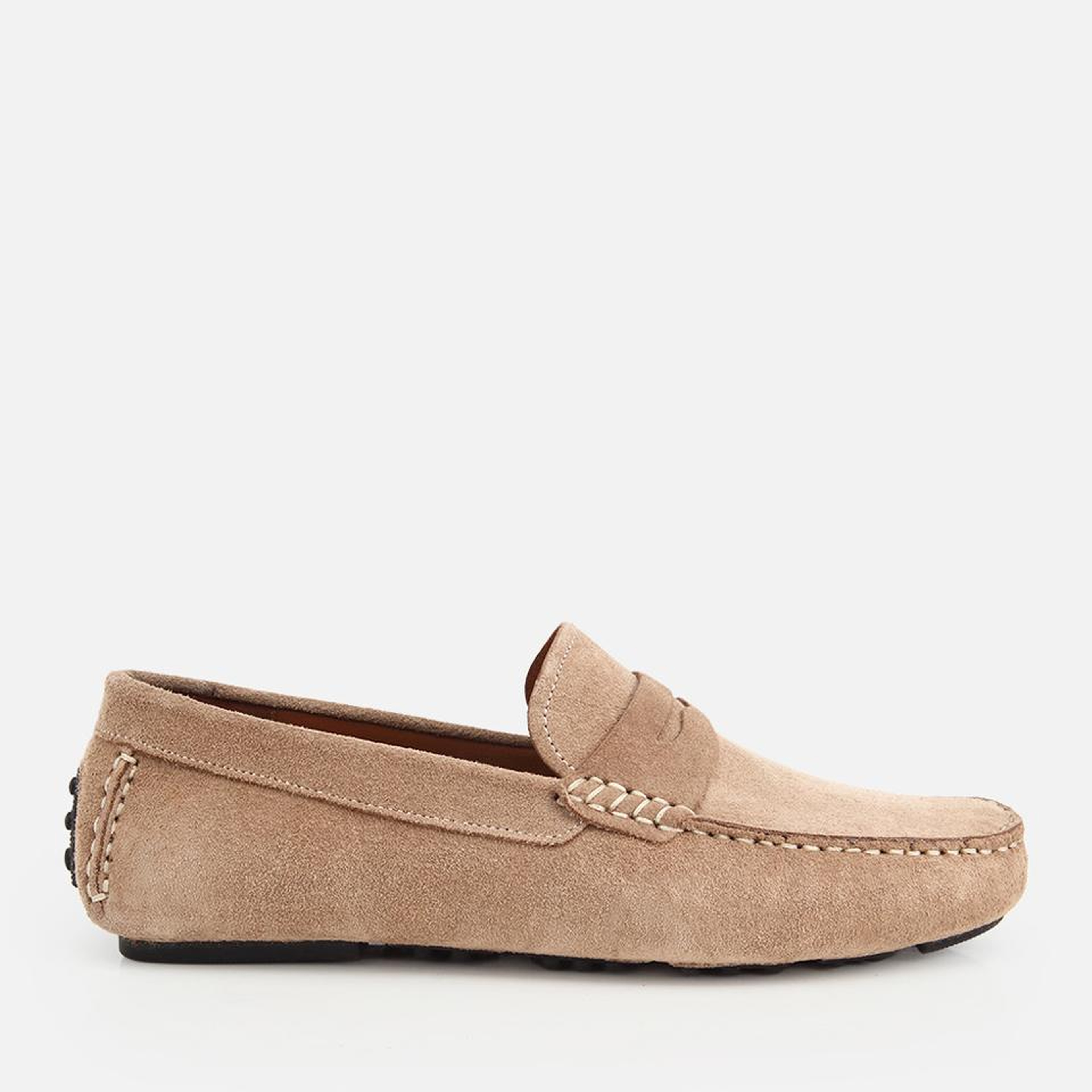Erkek Süet Deri Bej Rahat Günlük Loafer