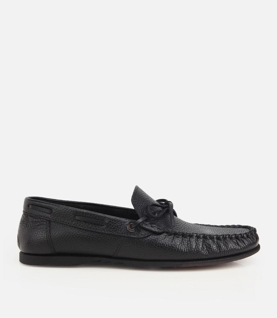 Erkek Deri Siyah Yumuşak Dokulu Günlük Loafer