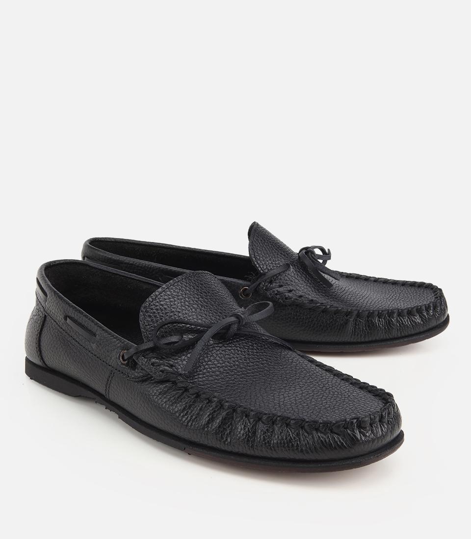 Erkek Deri Siyah Yumuşak Dokulu Günlük Loafer