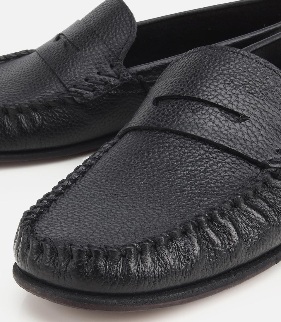 Erkek Deri Siyah Yumuşak Dokulu Günlük Loafer