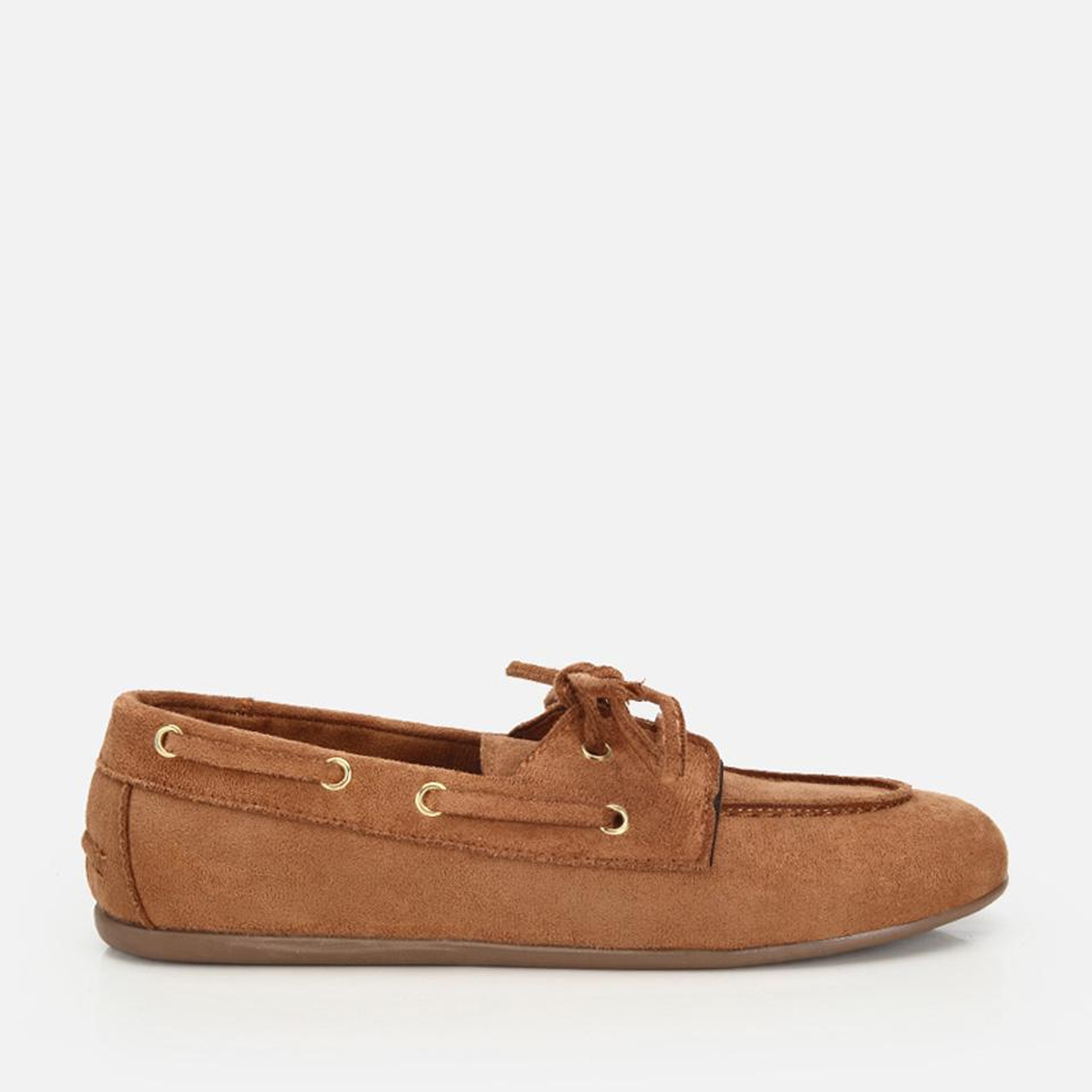 Kadın Taba Süet Bağcık Detaylı Loafer