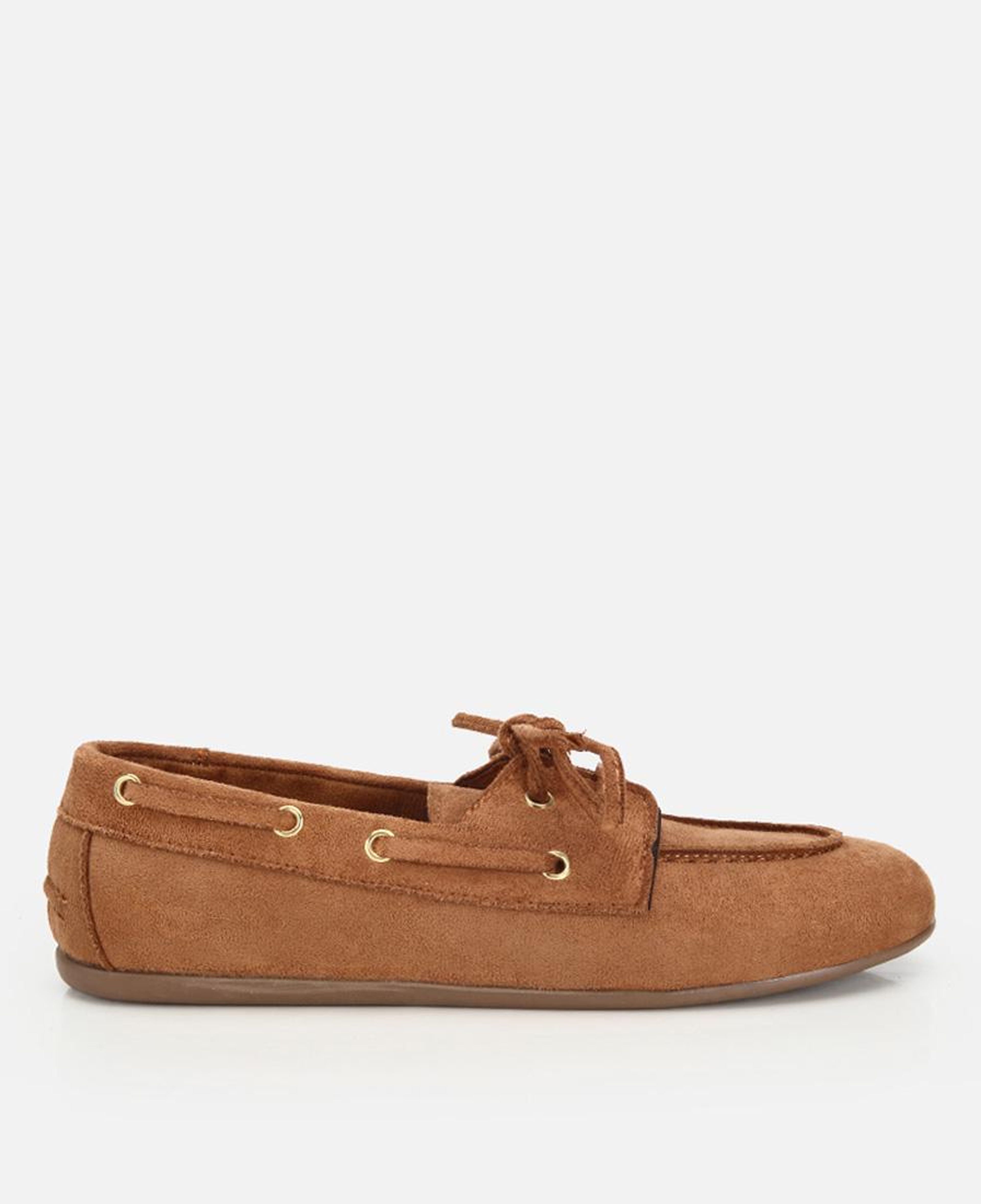 Kadın Taba Süet Bağcık Detaylı Loafer