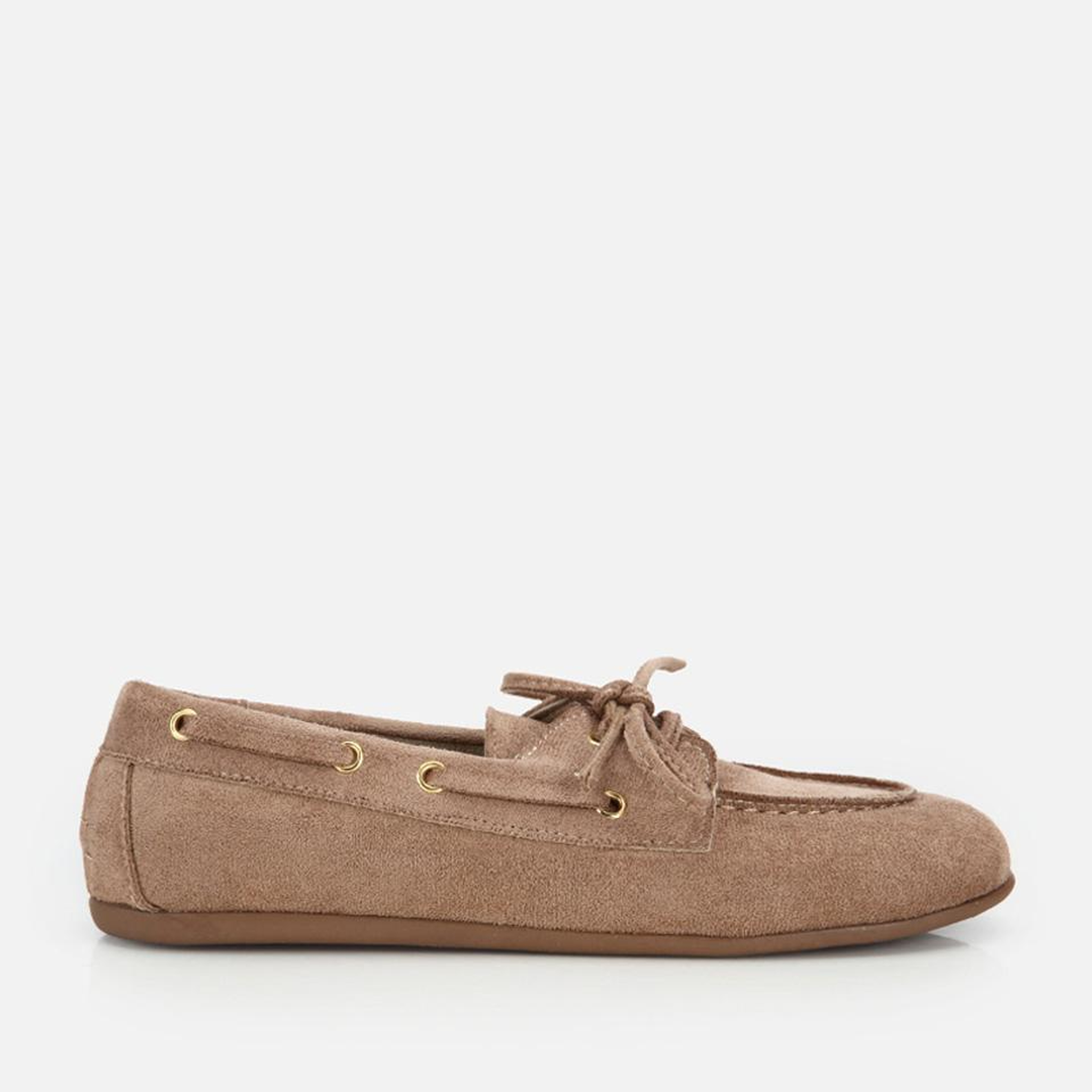 Kadın Vizon Süet Bağcık Detaylı Loafer