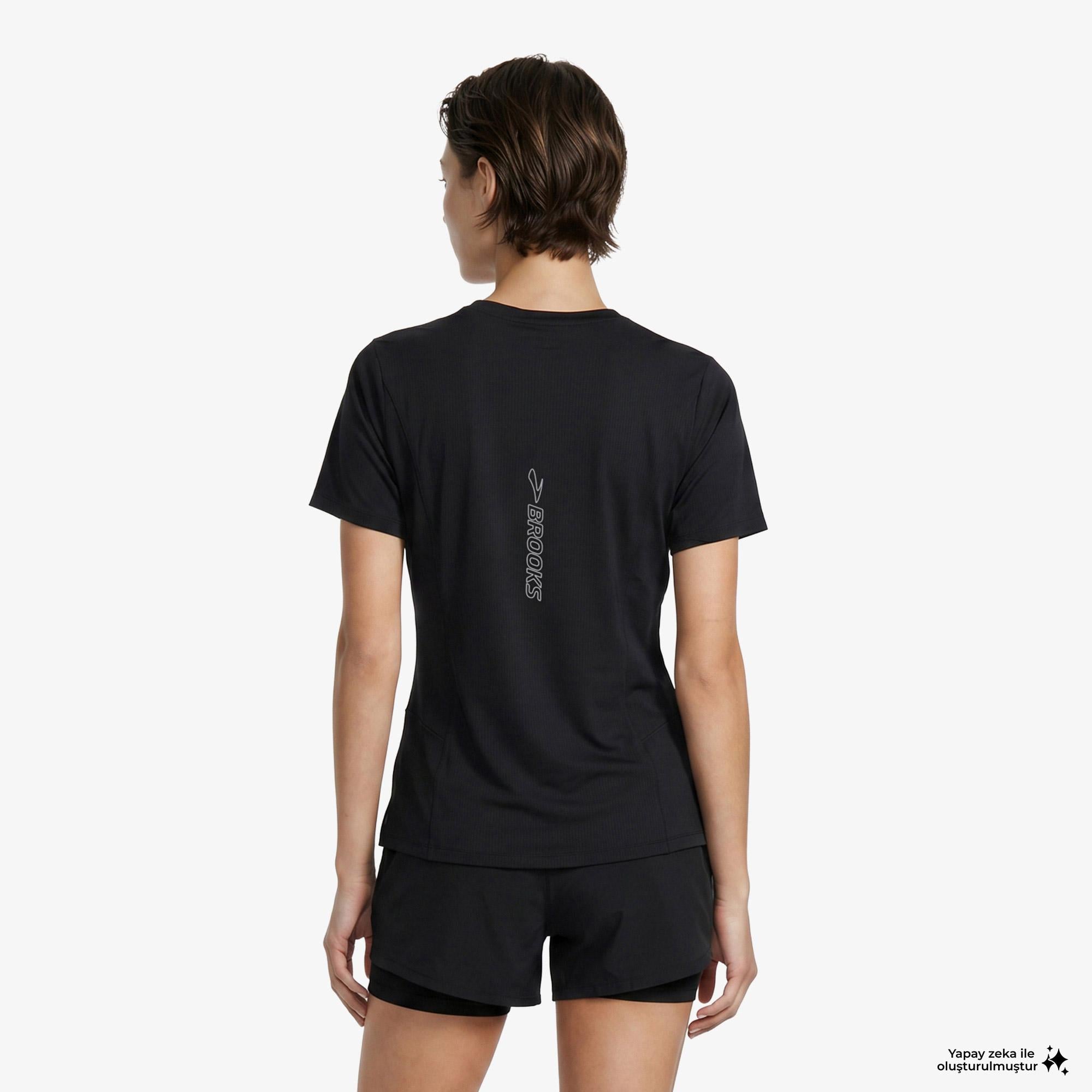 Brooks High Point Sleeve 2.0 Kadın Siyah T-Shirt