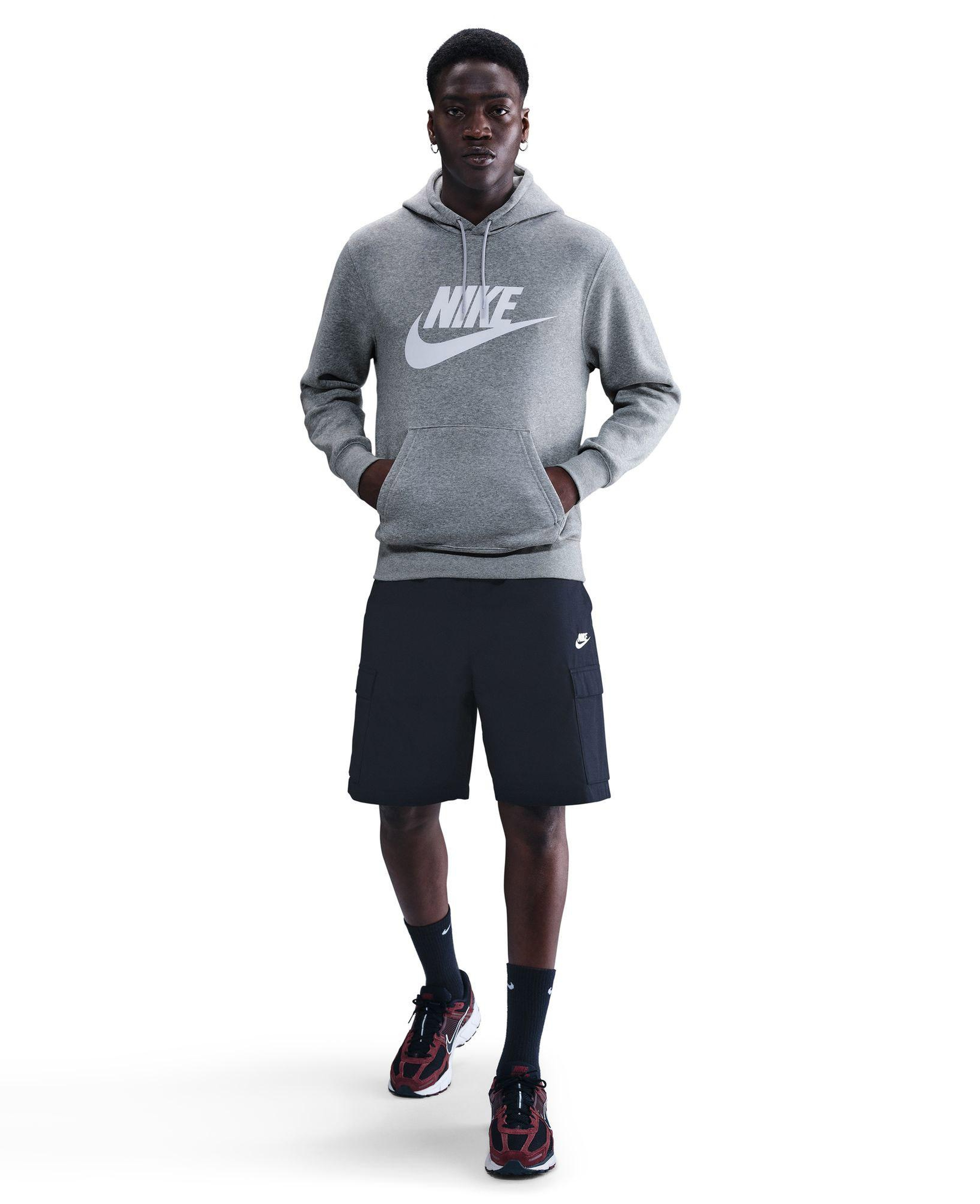 Nike Sportswear Club Pullover Gfx Erkek Gri Hoodie