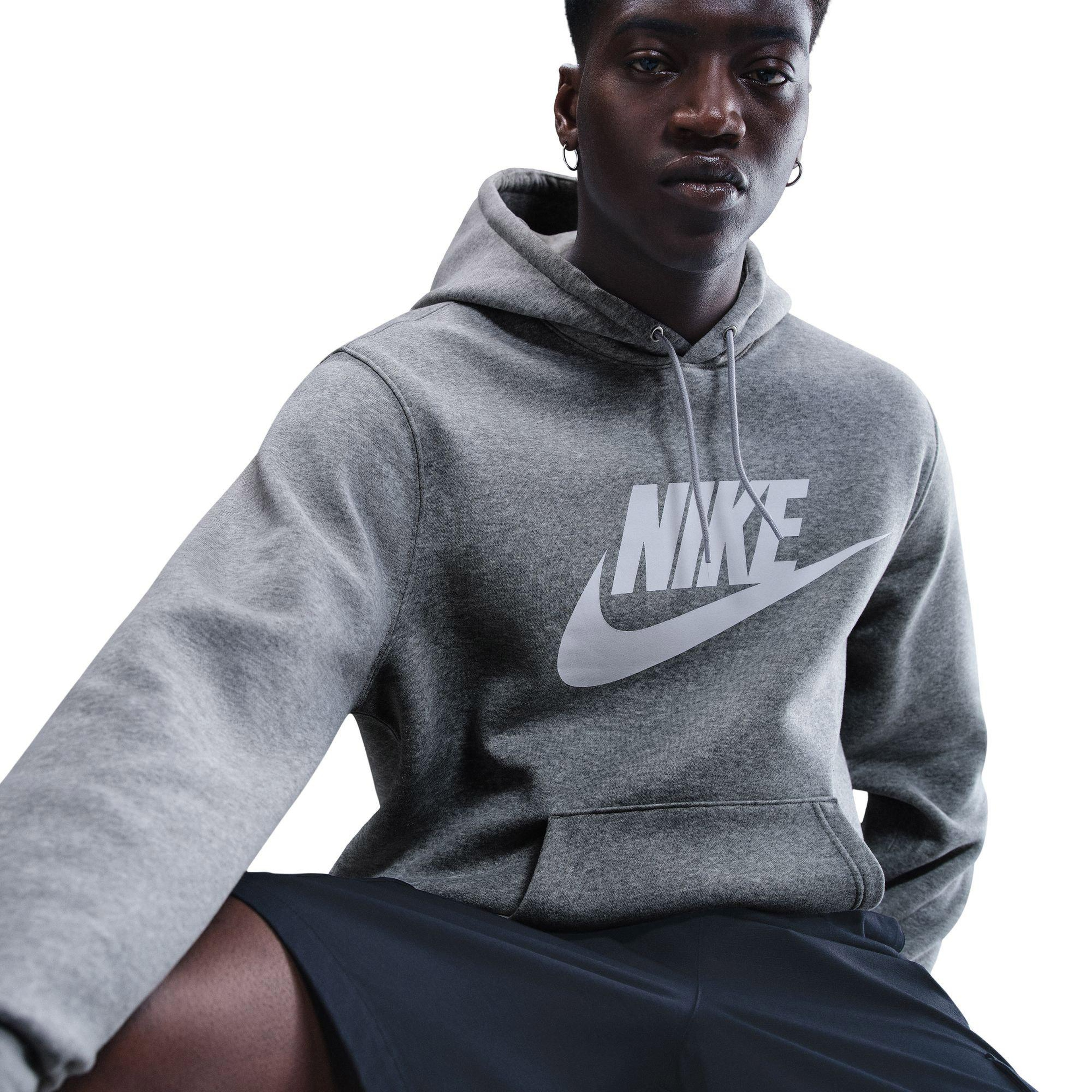 Nike Sportswear Club Pullover Gfx Erkek Gri Hoodie