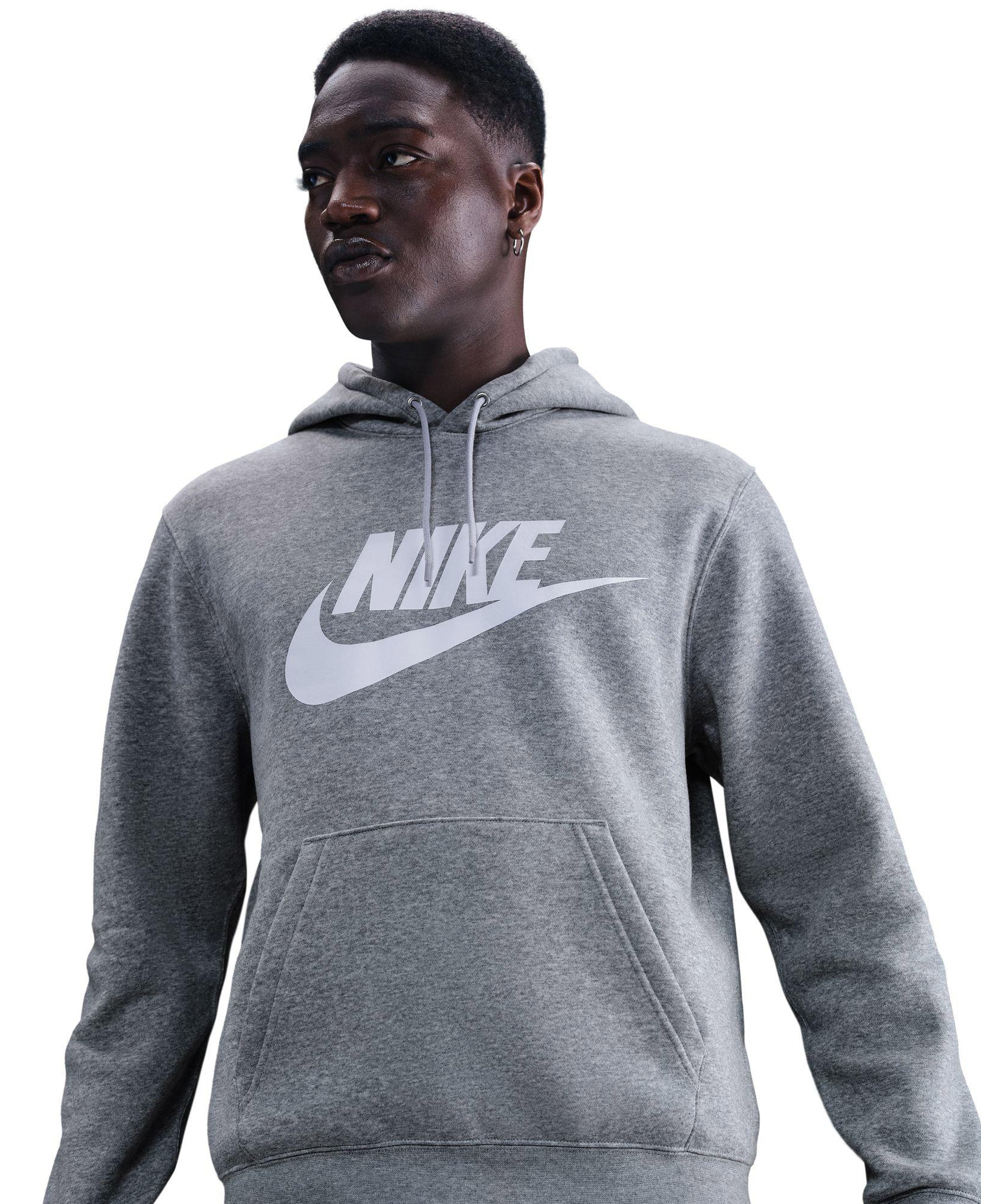 Nike Sportswear Club Pullover Gfx Erkek Gri Hoodie