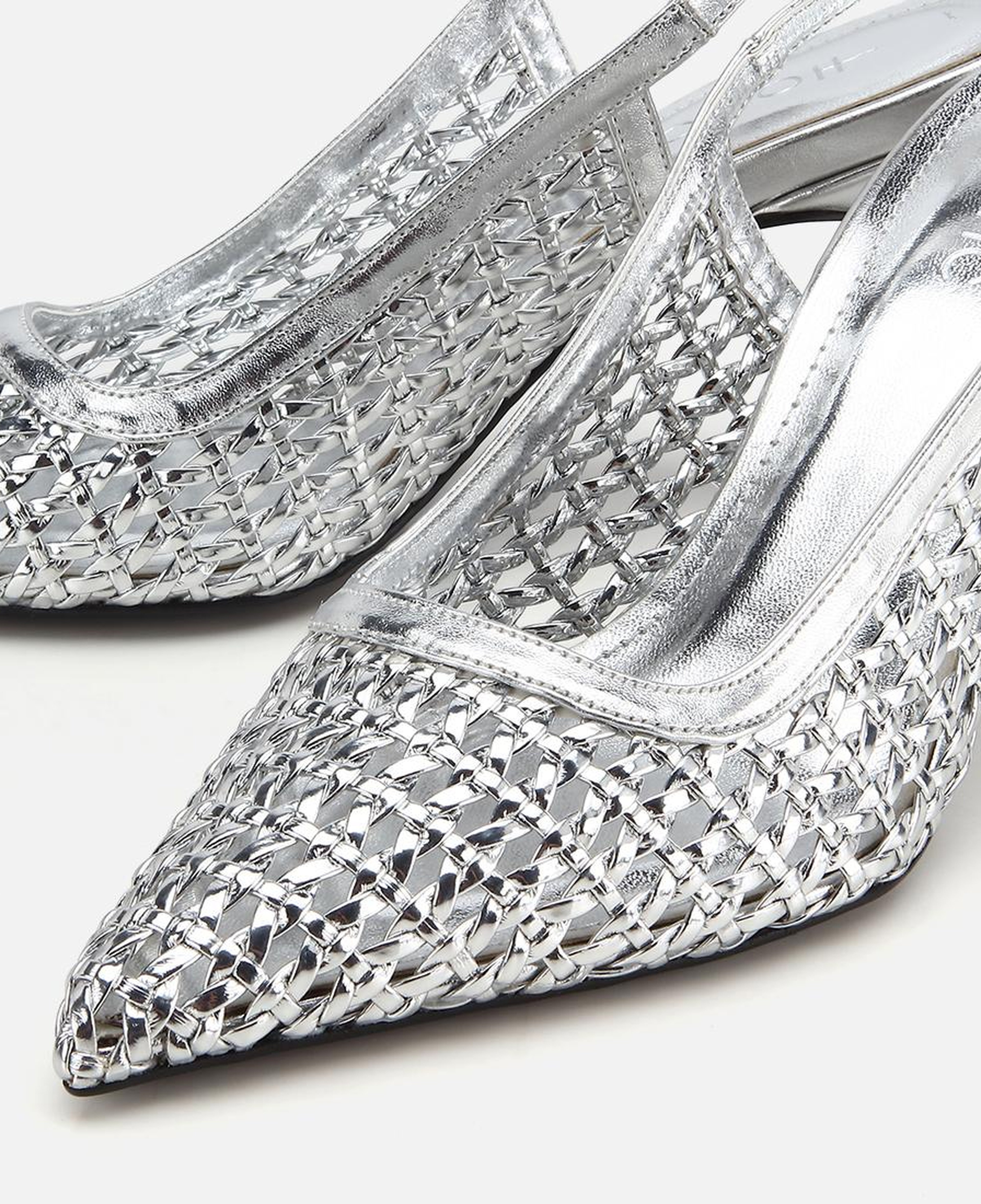 Kadın Lame Örgü Detaylı İnce Topuklu Stiletto