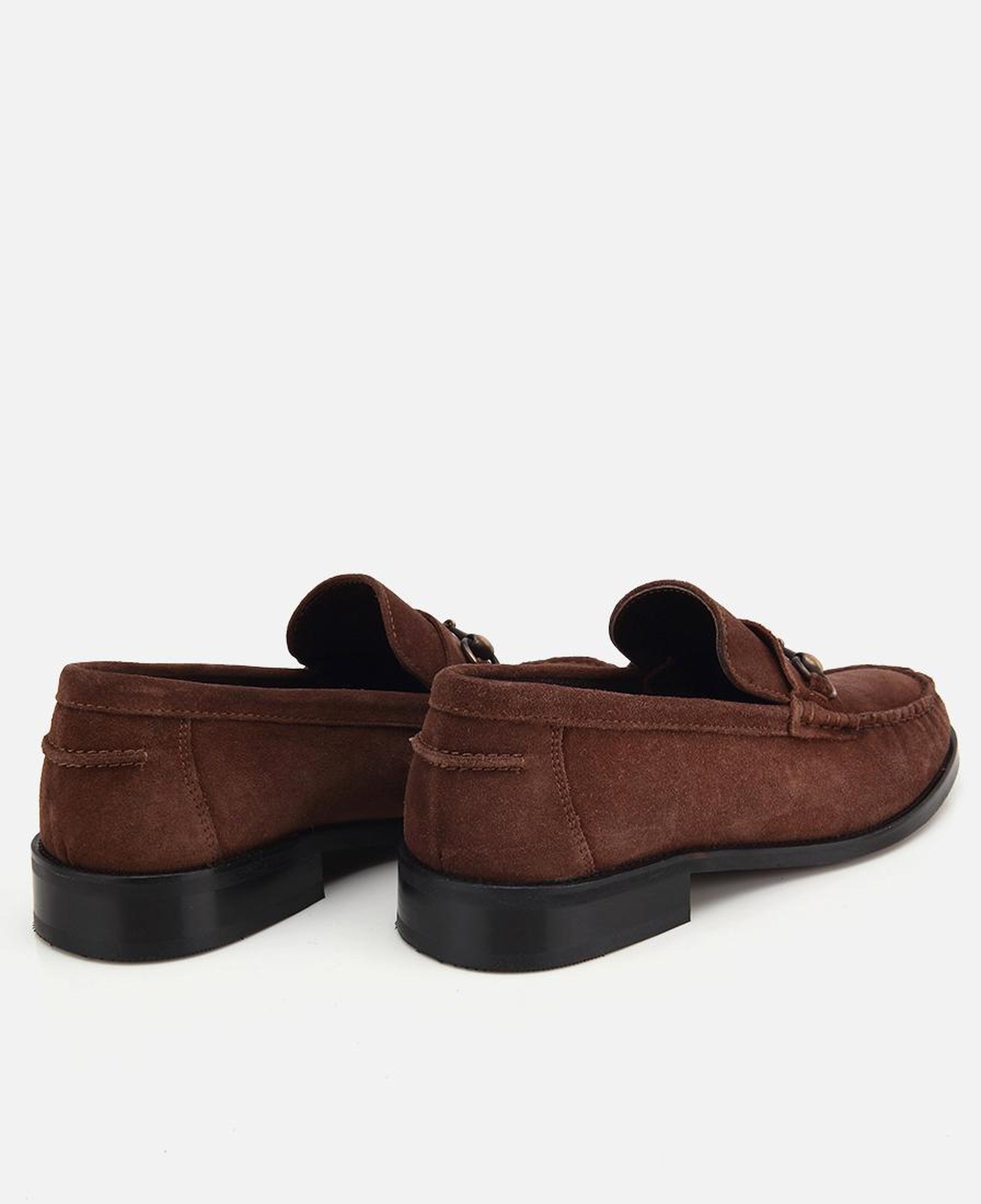 Erkek Süet Deri Kahverengi Toka Detaylı Klasik Loafer