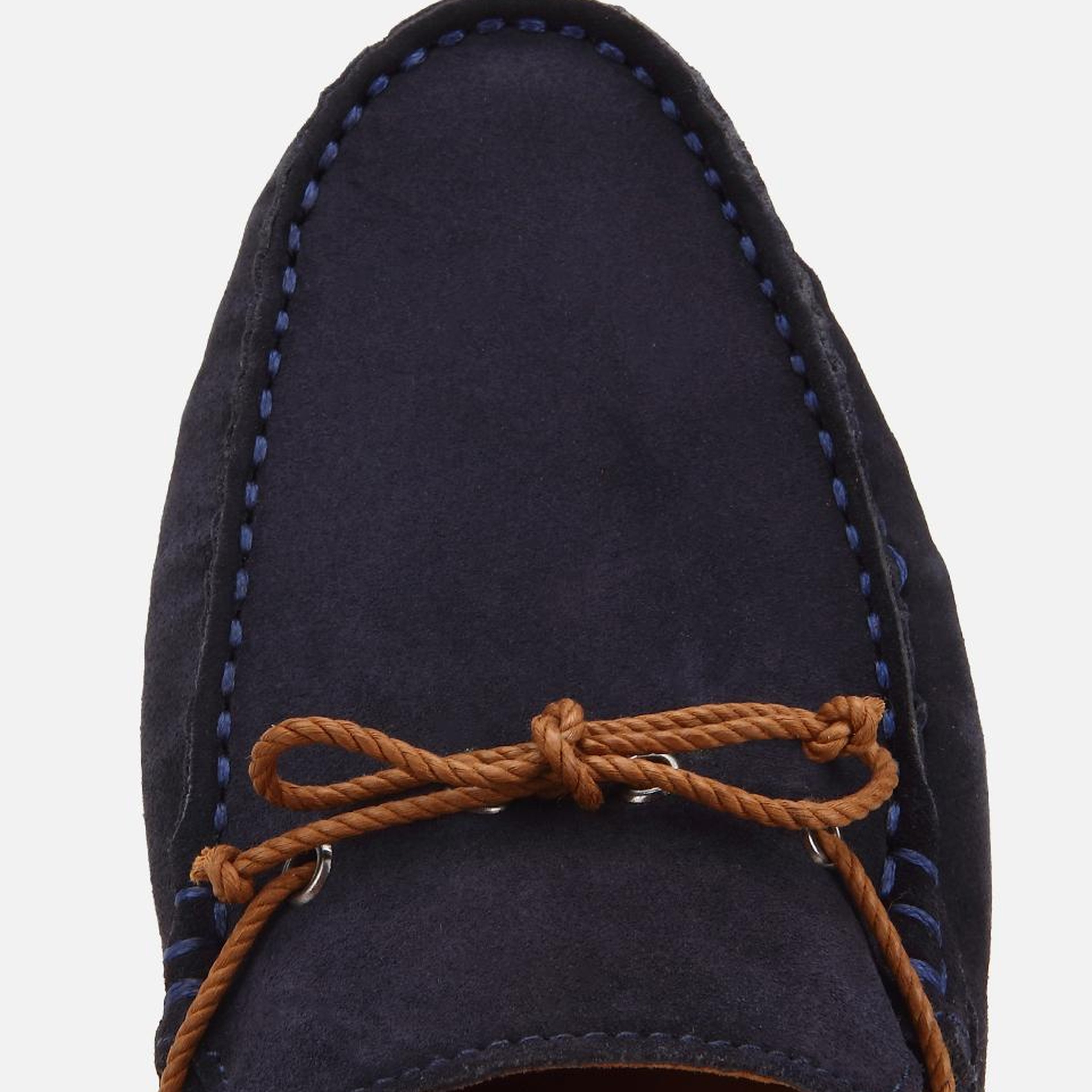 Erkek Deri Lacivert Bağcık Detaylı Günlük Loafer