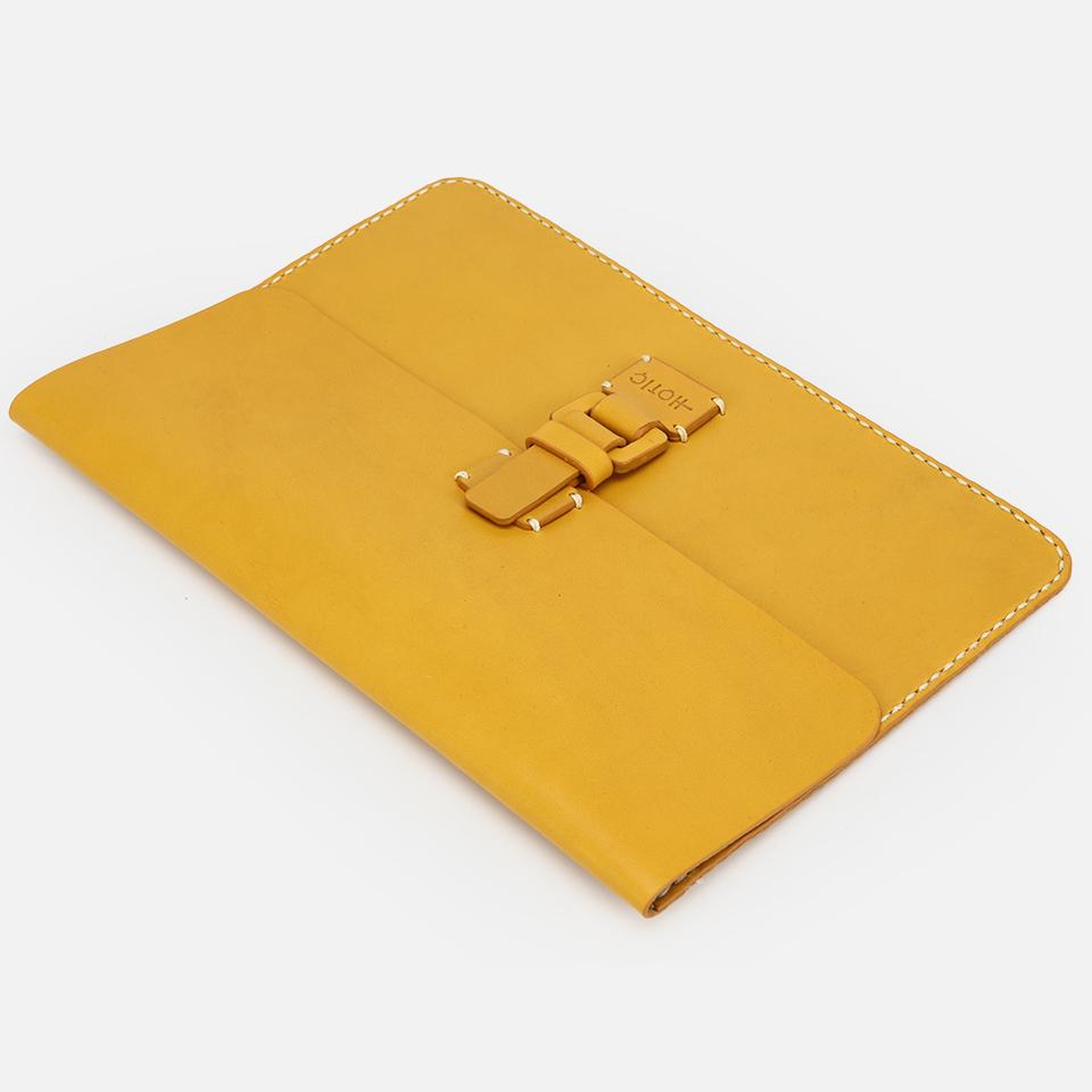 Erkek Deri Sarı iPad El Çantası