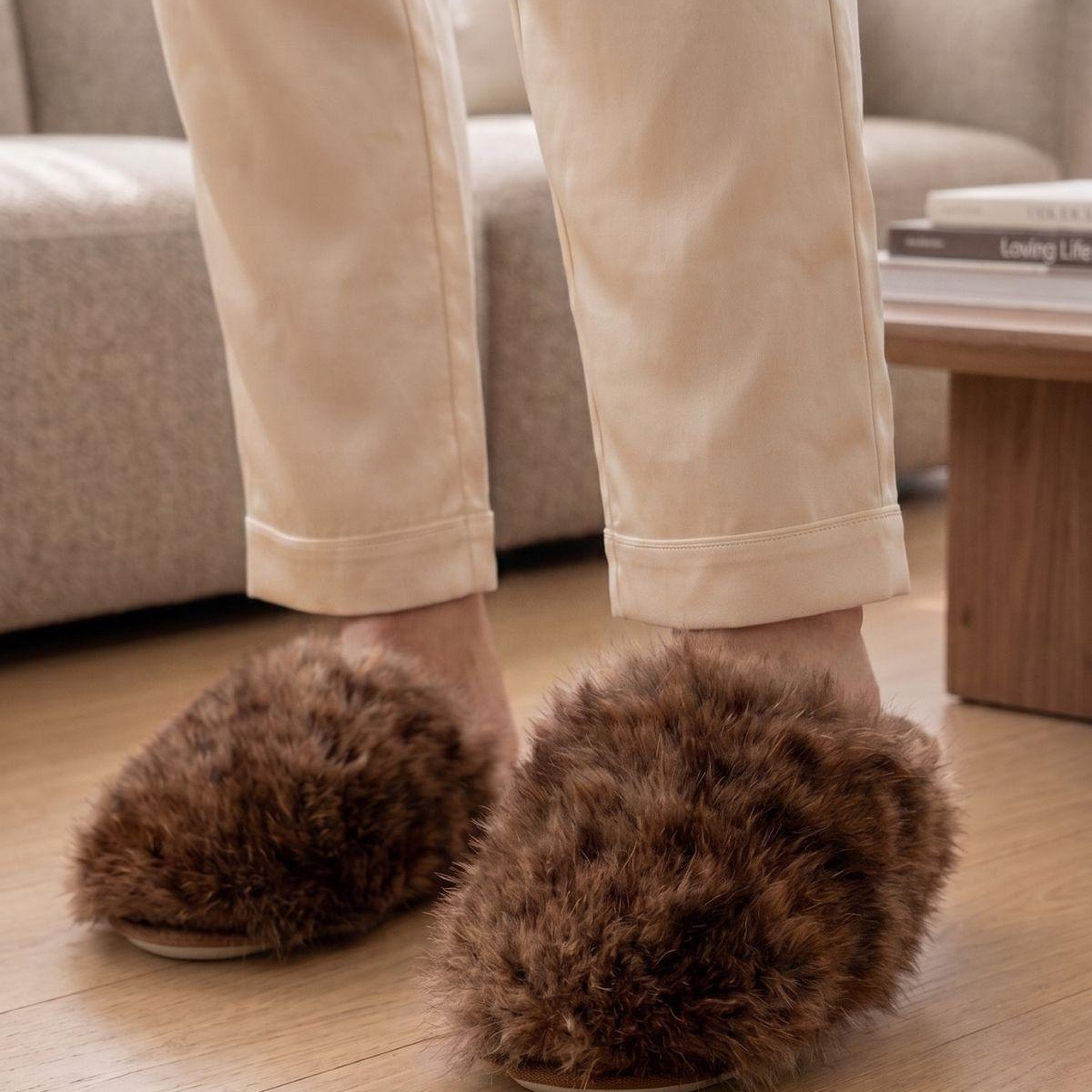 Leopard Peluş Kadın Ev Terliği Leopar 37/41