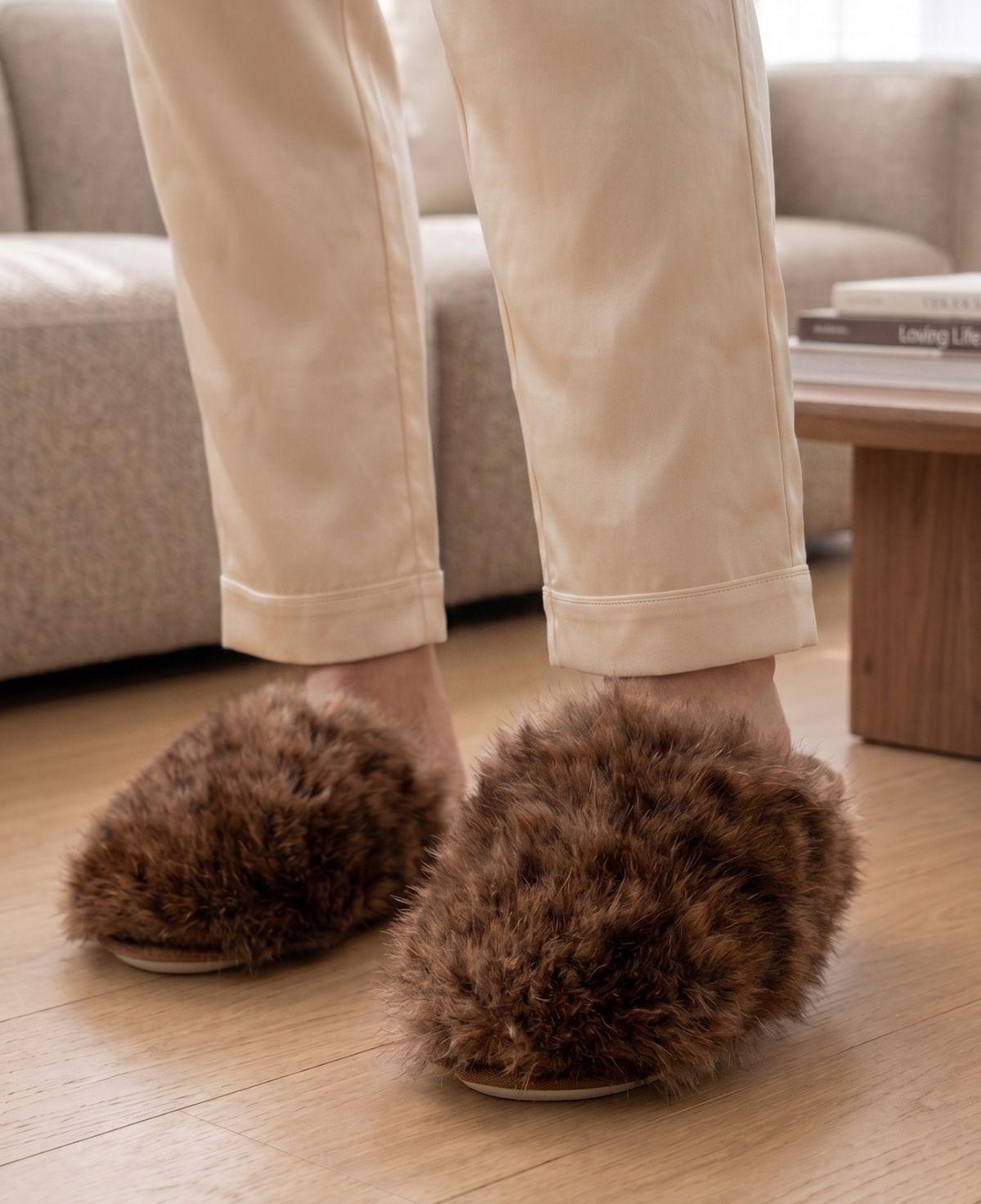 Leopard Peluş Kadın Ev Terliği Leopar 37/41