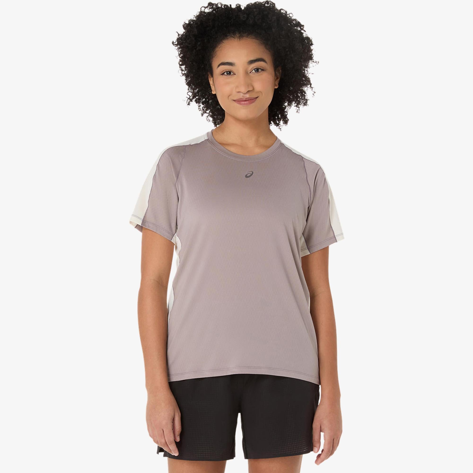 Asics Fujitrail Elite Ss Top Kadın Gri T-Shirt